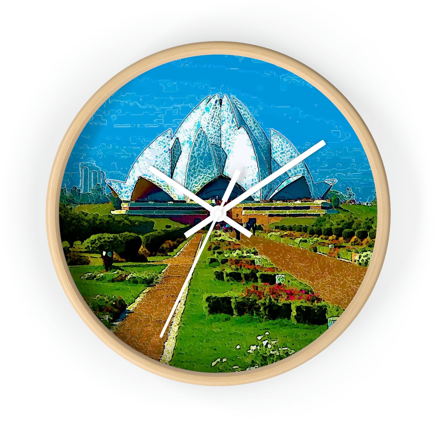 Wall clock ... 'Bahai'i House-Of-Worship' ... "Lotus Temple: Delhi, India, 2008" ... Original Works ...