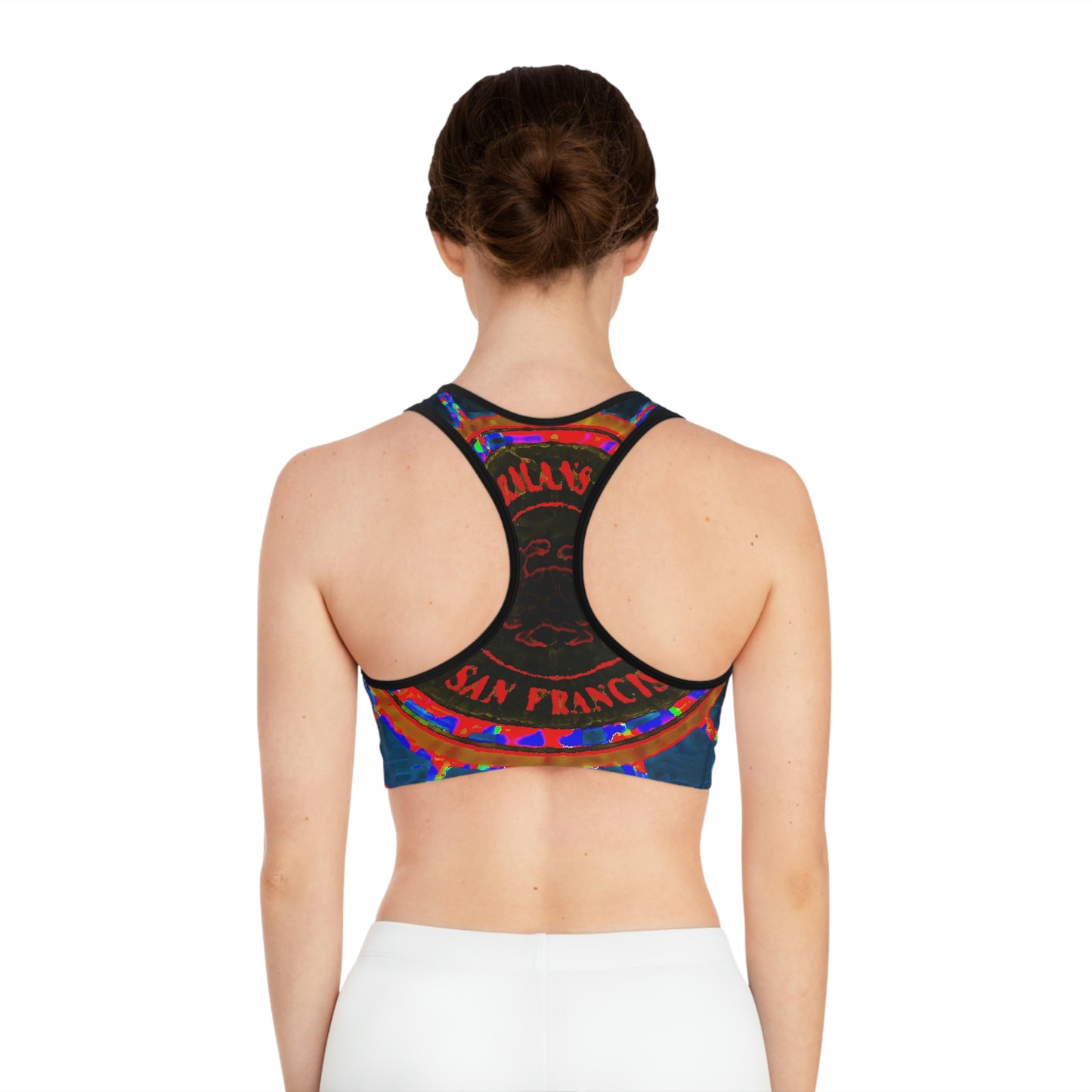 Sports Bra (AOP) ... "No.9 Fishermen's Grotto - Fishermen's Wharf, SF, California" ... Family Archives: 1970's ... Original Works ...