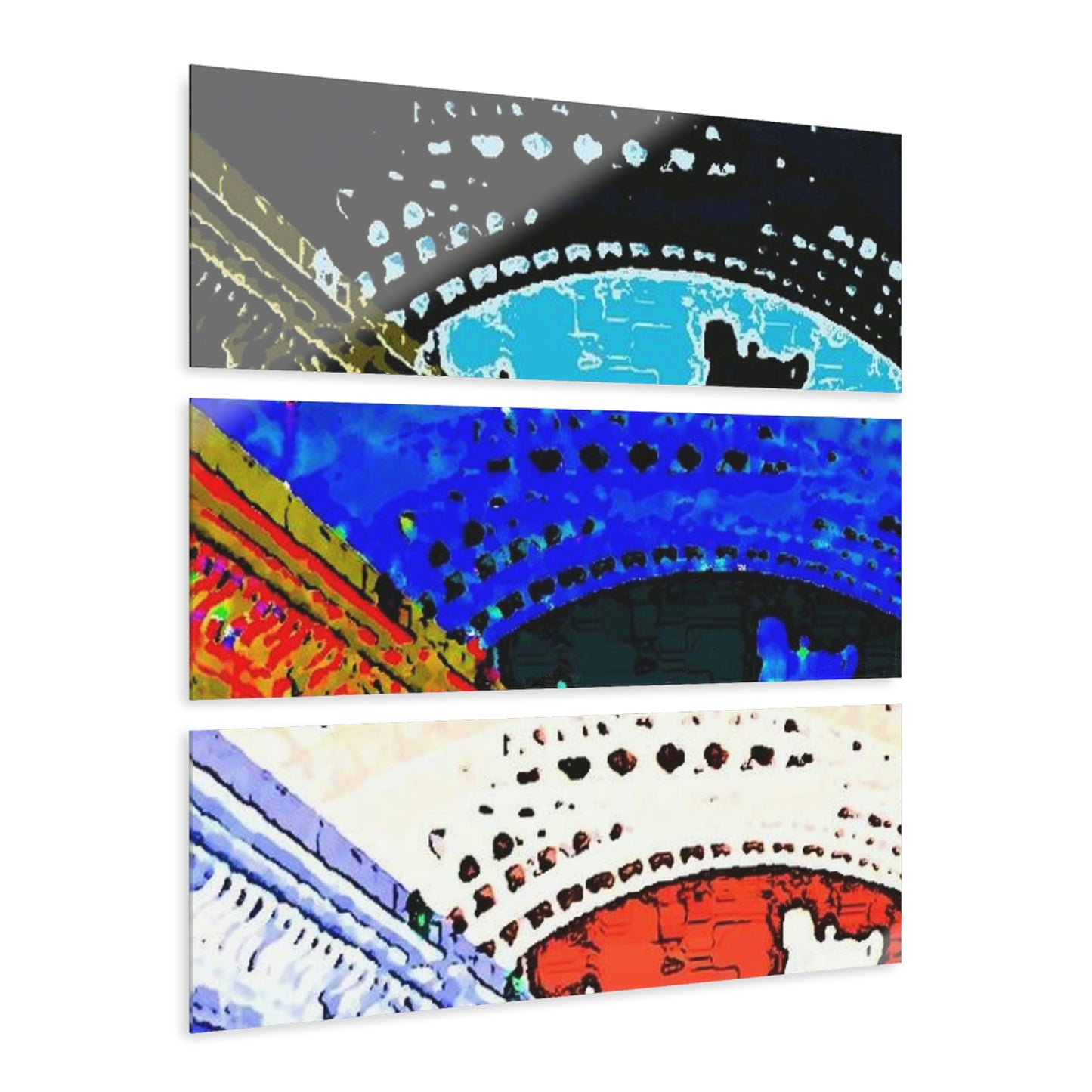 Acrylic Prints (Triptych) ... Le Tour D'Eiffel ..."Along The Water" ... Barbara Joan Bonnell-Holt ... Le Voyage De Paris: 1972 ... Original Works ...