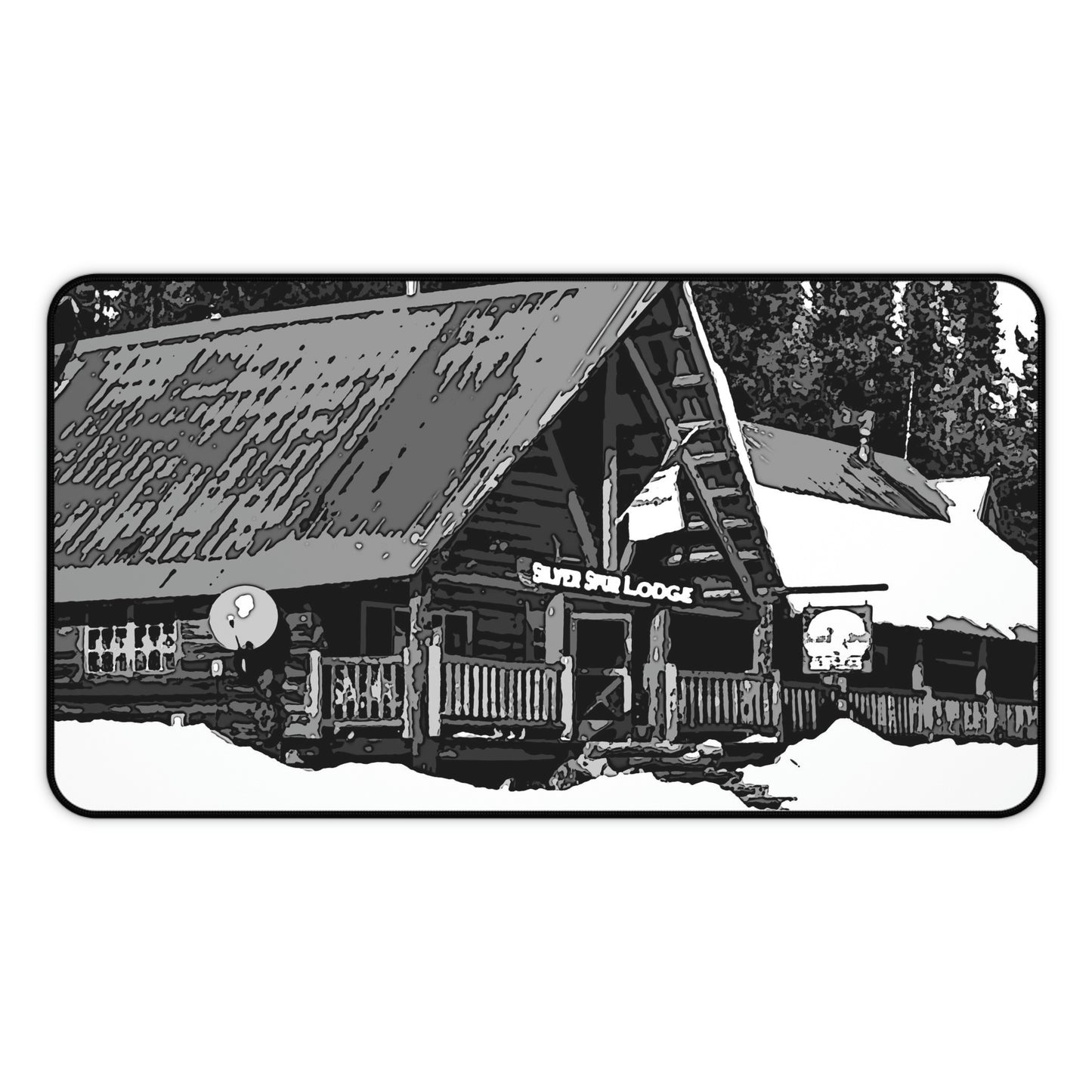 Desk Mat ... A Beautiful Lodge & Back-Country Outfitter In A Mountain Town ... 'Dixie, Idaho, November 2022' ... Original Works ...