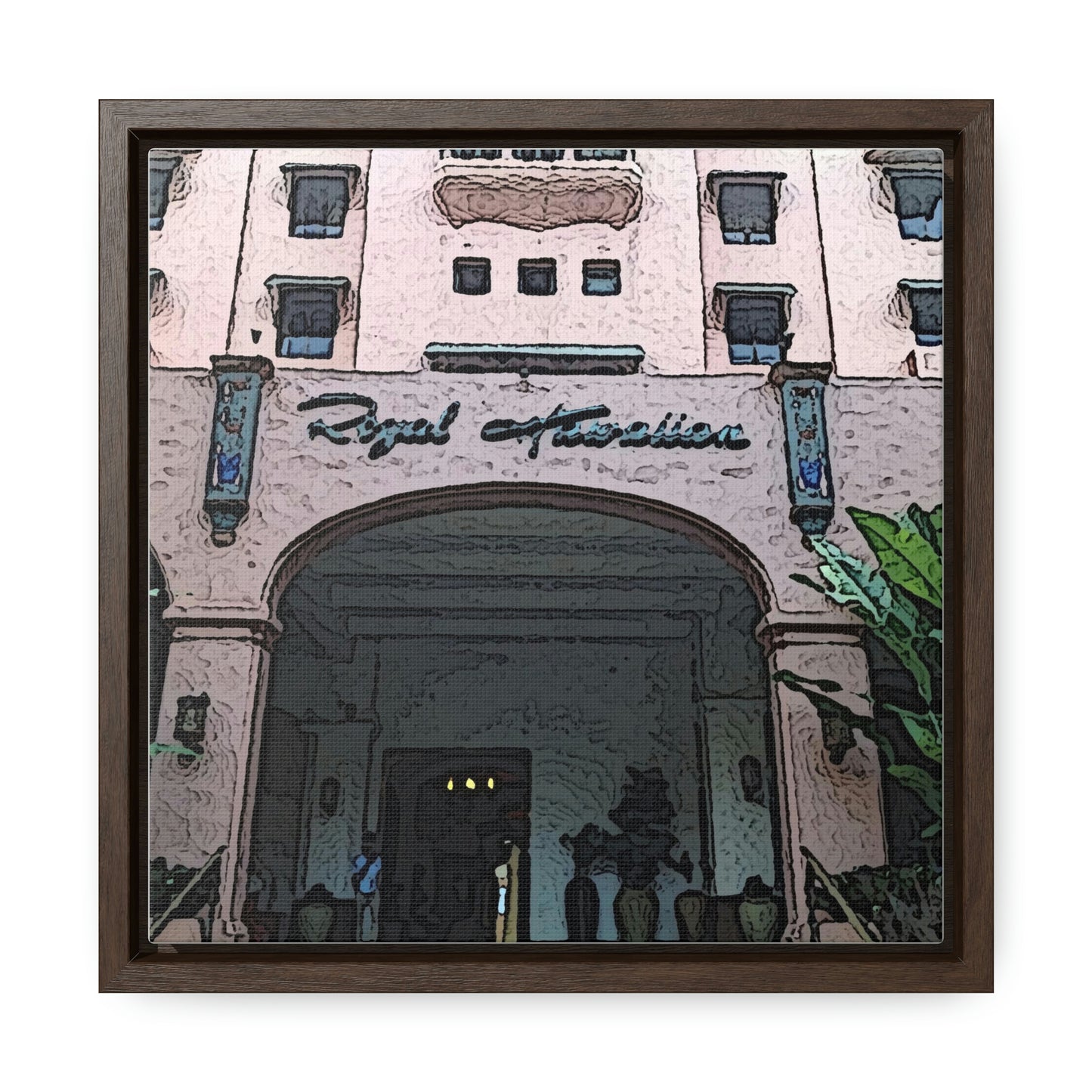 Gallery Canvas Wraps, Square Frame ...  "La Grande Entree" At: 'The Pink Palace' ... The Royal Hawai'ian ... Honolulu, HI ... '27Oct2014' ... Original Works ...