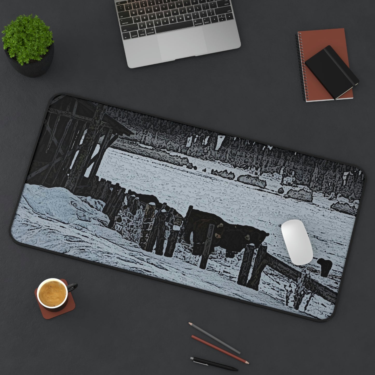 Desk Mat ... A Quiet Morning ... "Along The Red River & Nature Preserve Plateau" ... Jan23 ... Original Works ...