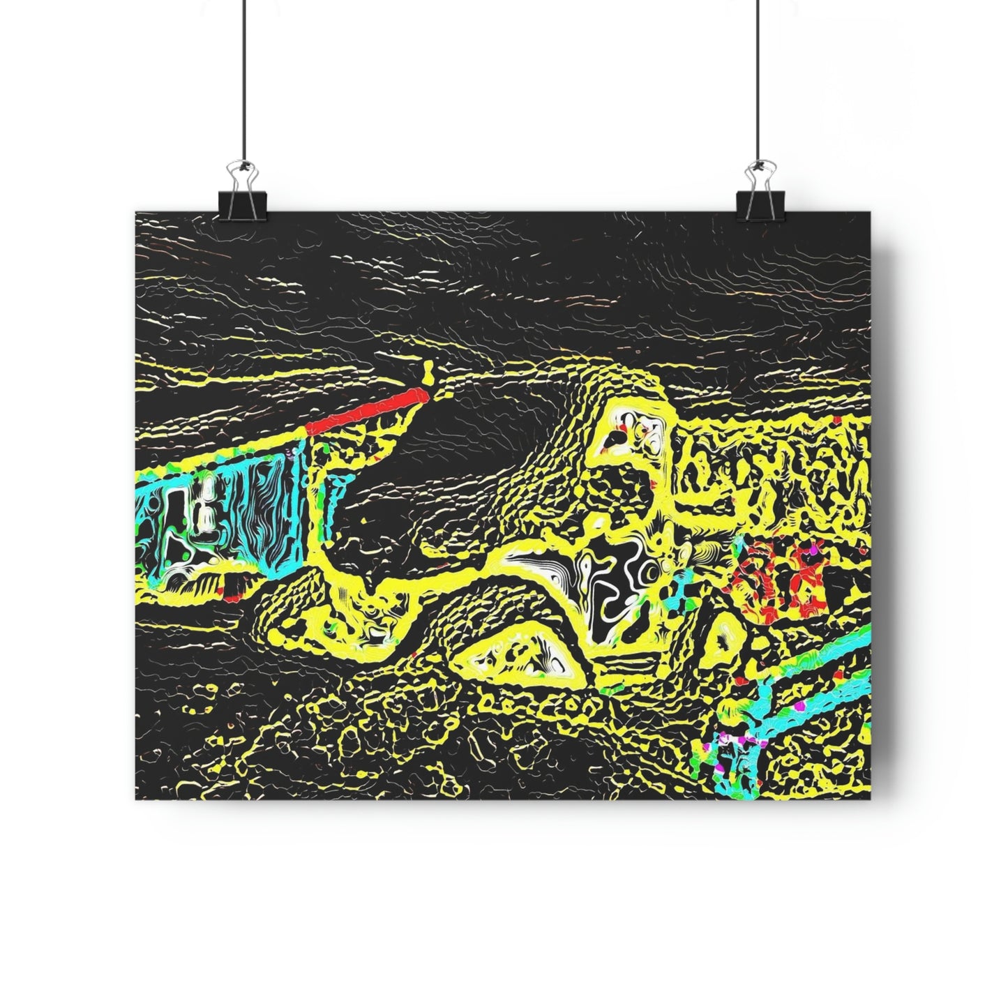 Giclée Art Print ... "Snow Vehicle In Snow Storm At-Rest" ... Circa 12Mar23 ... Central Idaho ... 18-Hours Rendering Time: Original Works ...