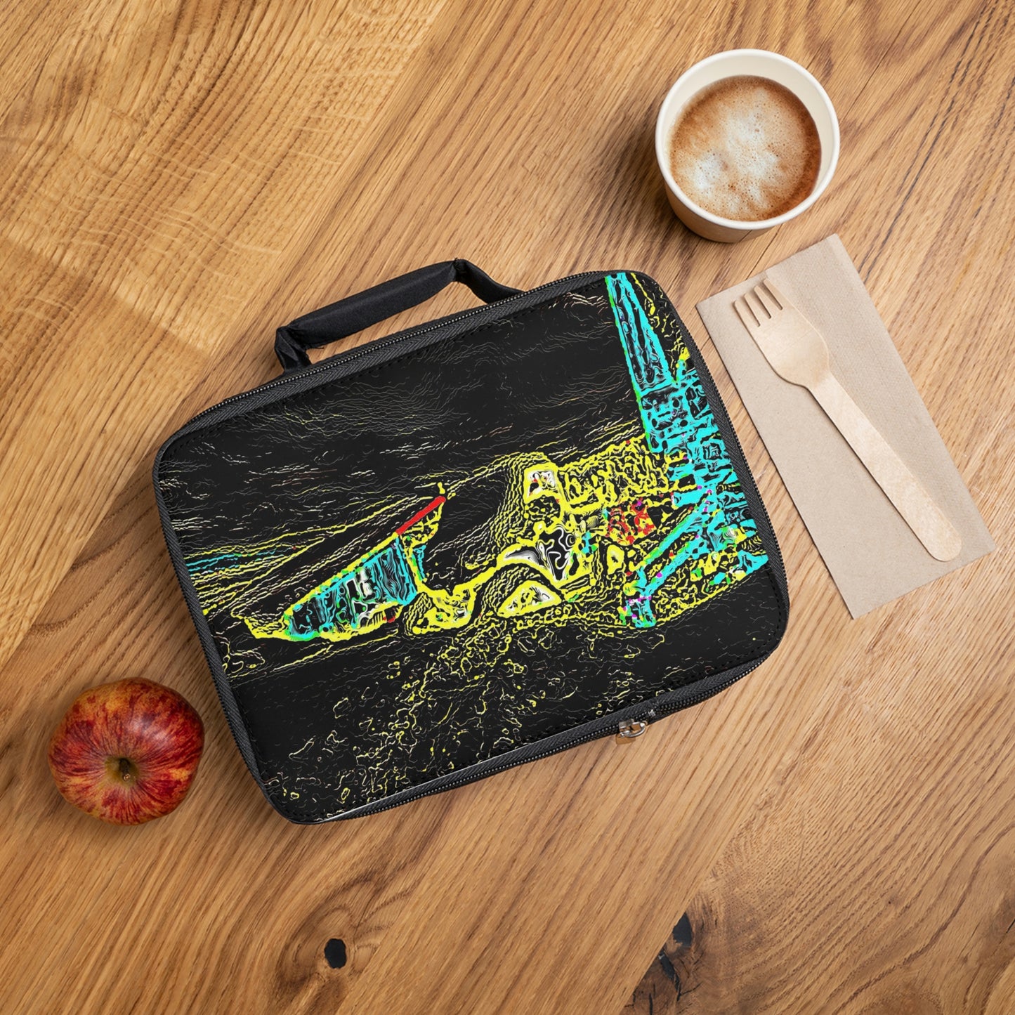 Lunch Bag ... "Snow Vehicle In Snow Storm At-Rest" ... Circa 12Mar23 ... Central Idaho ... 18-Hours Rendering Time: Original Works ...