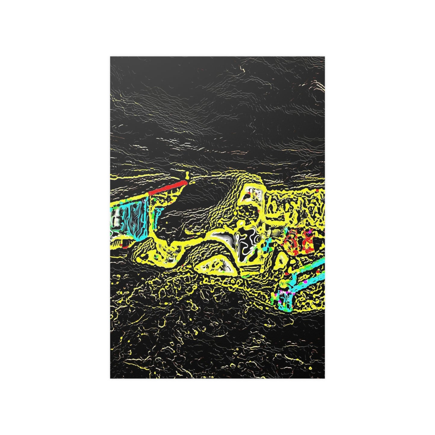 Satin Posters (210gsm) ... "Snow Vehicle In Snow Storm At-Rest" ... Circa 12Mar23 ... Central Idaho ... 18-Hours Rendering Time: Original Works ...