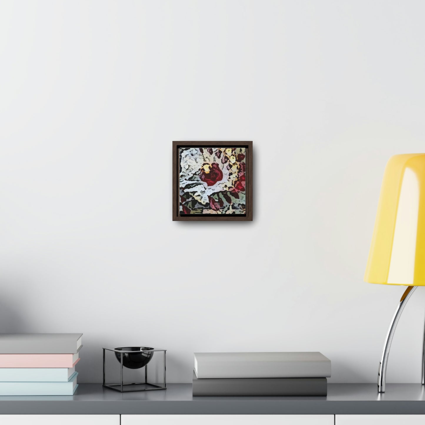 Gallery Canvas Wraps, Square Frame ... "A Friendly Flower" ... Pointsettia 'Pointing' ... Original Works ... (Supplied Photograph) ...