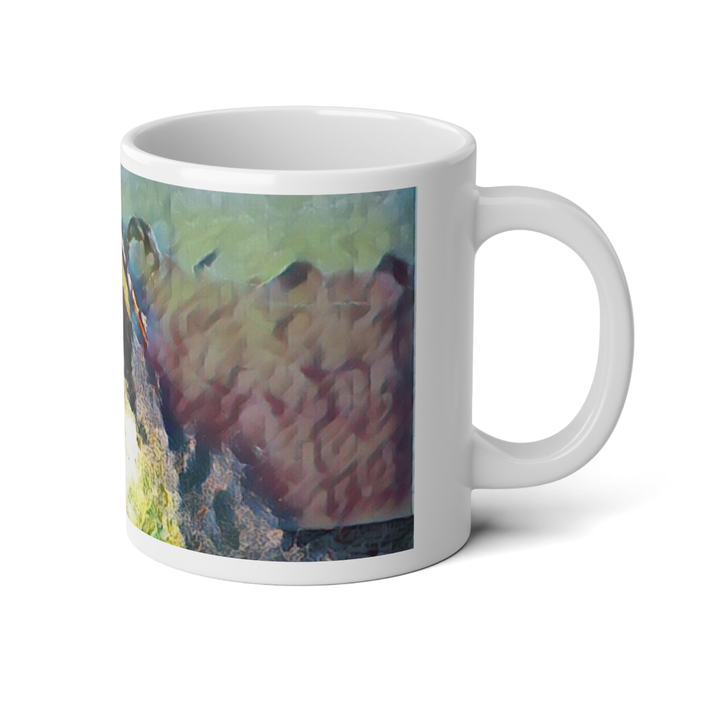 Jumbo Mug, 20oz ... An Extraordinary Humpback Breach ... 'With Explosive Energy' ... Family Archives (KPH) ... Circa: 21st Century. Maui, HI ... Original Works ...