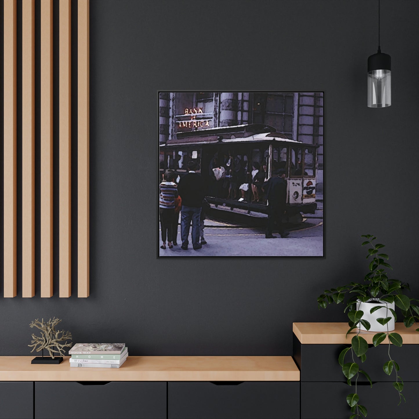 Gallery Canvas Wraps, Square Frame ... San Francisco ... 'Rice-A-Roni-A-San Francisco Treat' ... "A Cable Car Classic" ... Family Archives: 1973 ... Original Works ...