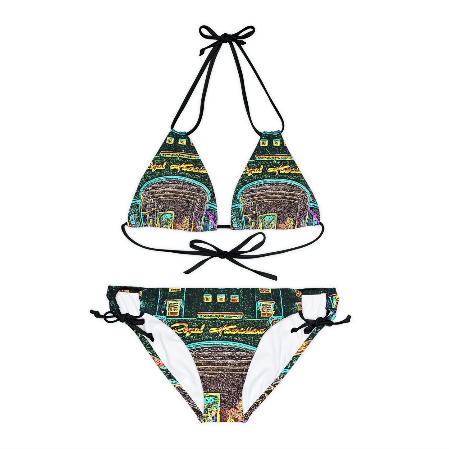 Strappy Bikini Set ... "La Grande Entree" At: 'The Pink Palace' ... The Royal Hawai'ian ... Honolulu, HI ... '27Oct2014' ... Original Works ...