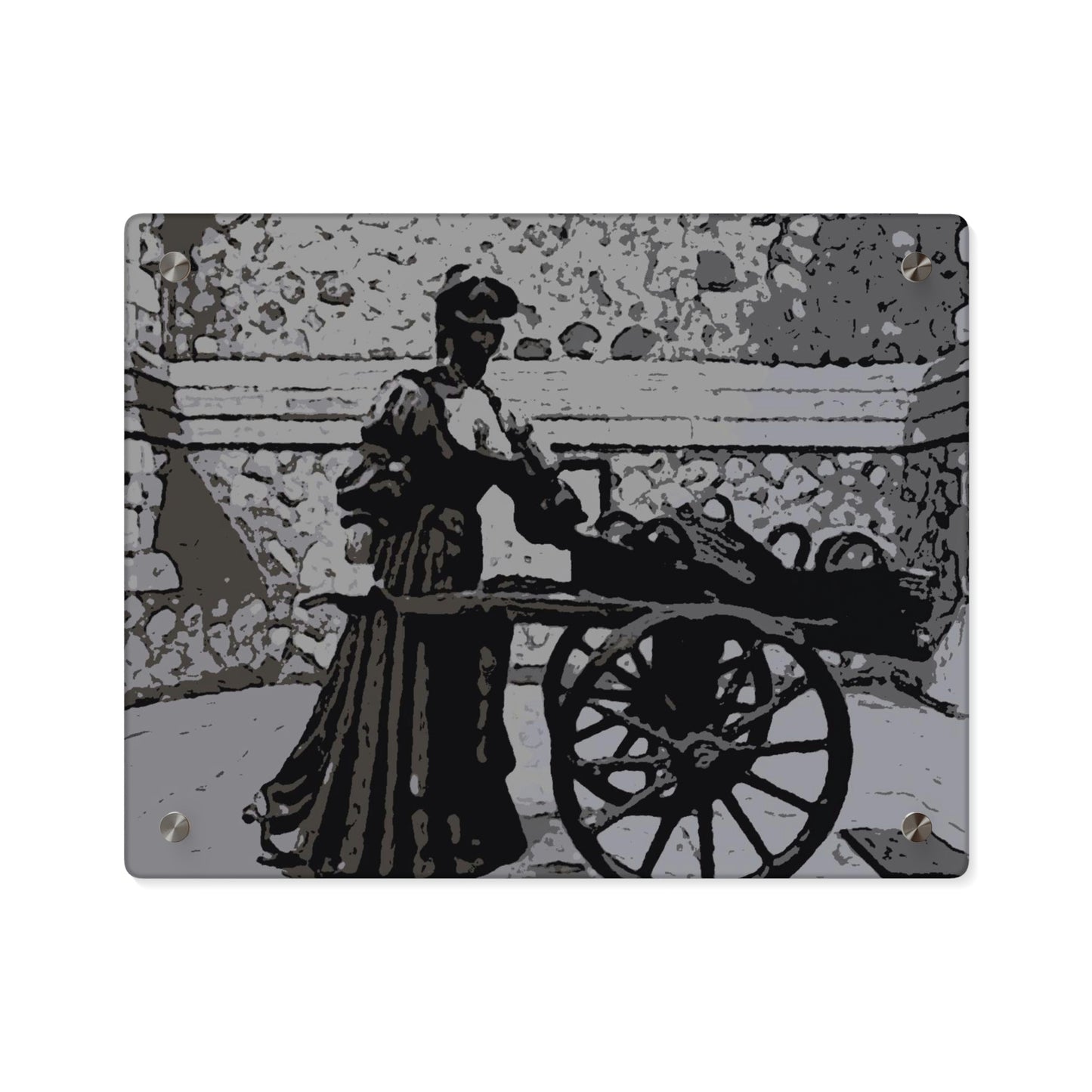 Acrylic Wall Art Panels ... Dublin's "Molly Malone Along Grafton Street" ... Cryin' Cockels & Muscles Alive-Alive-Oh ... Circa 2003 ... Original Works ...