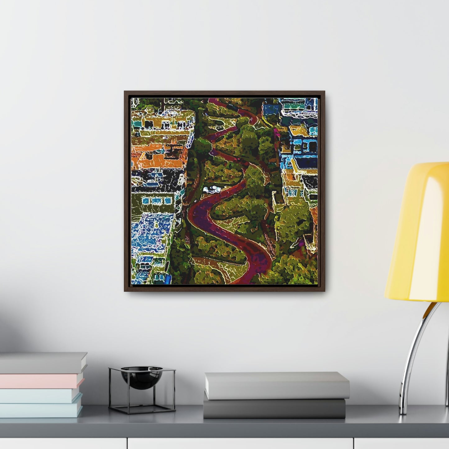 Gallery Canvas Wraps, Square Frame ... A Crazy Street ... 'Eight Winding Curve-Switchbacks' ... "Lombard Street, San Francisco, CA' ... Family Archives: 1970's ... Original Works ...