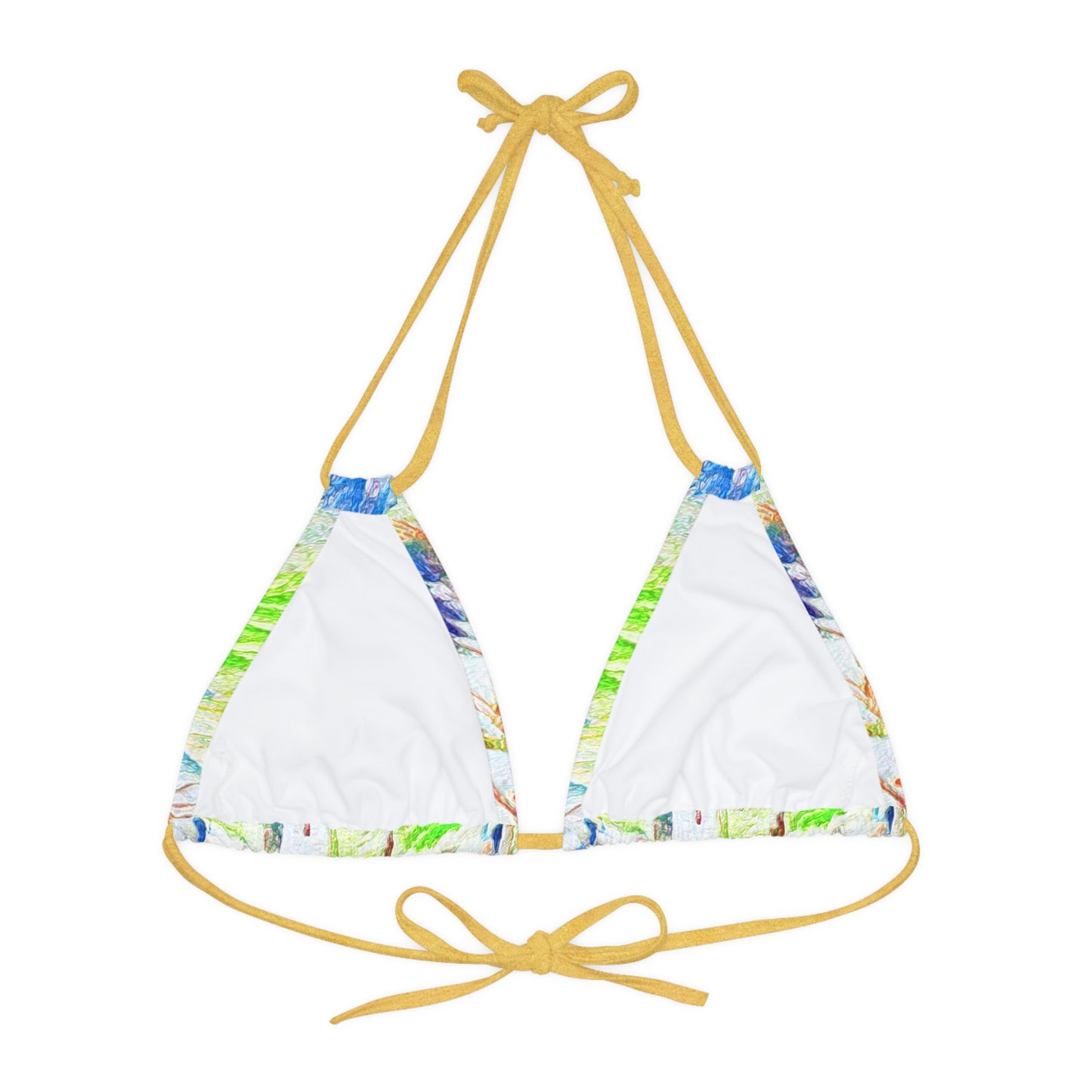 Strappy Triangle Bikini Top (AOP) ... "The Royal Hawai'ian: Waikiki Beach_Beach" ... Honolulu, HI ... Ocotber 2014 (Halloween) ... Original Works ...