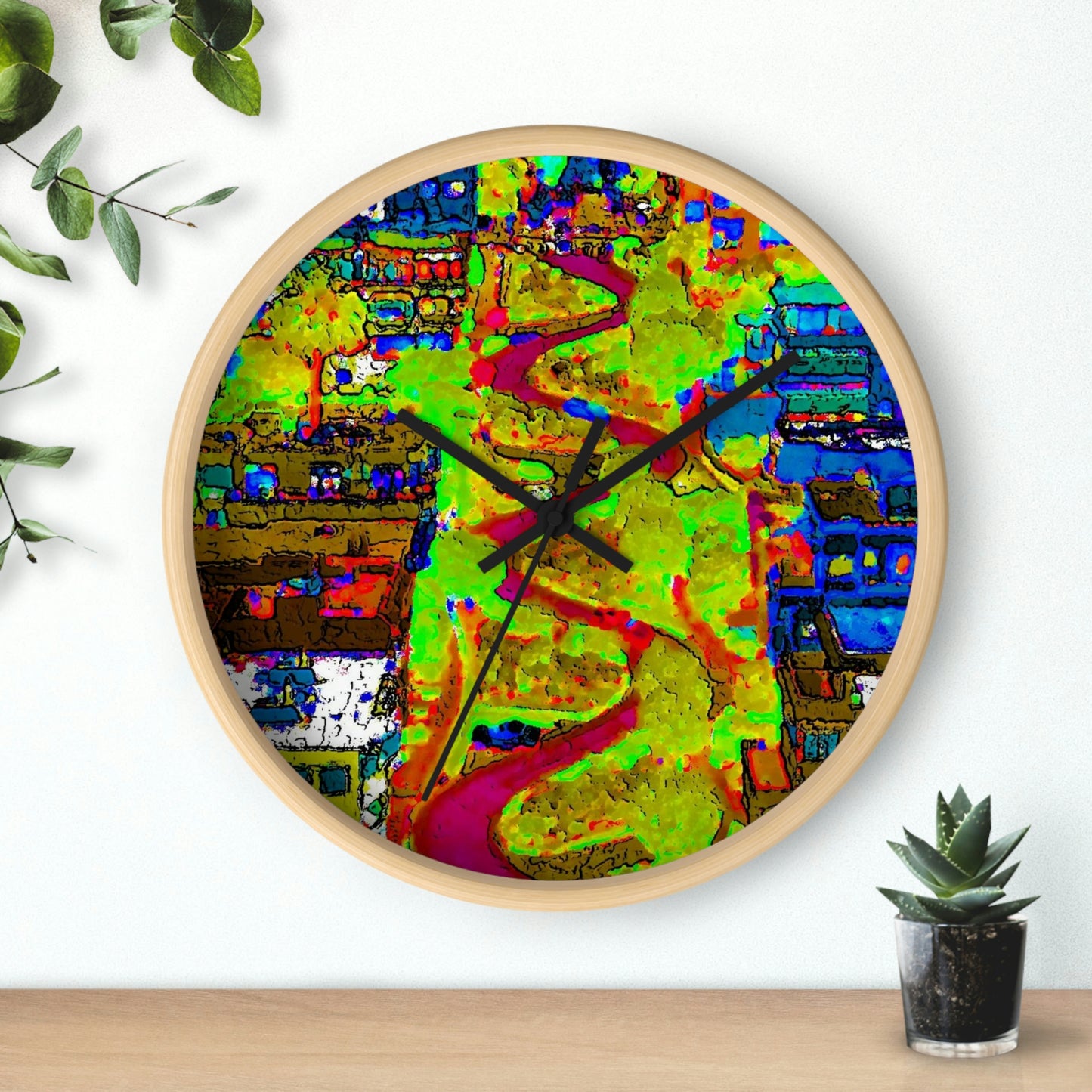 Wall clock ... A Crazy Street ... 'Eight Winding Curve-Switchbacks' ... "Lombard Street, San Francisco, CA' ... Family Archives: 1970's ... Original Works ...
