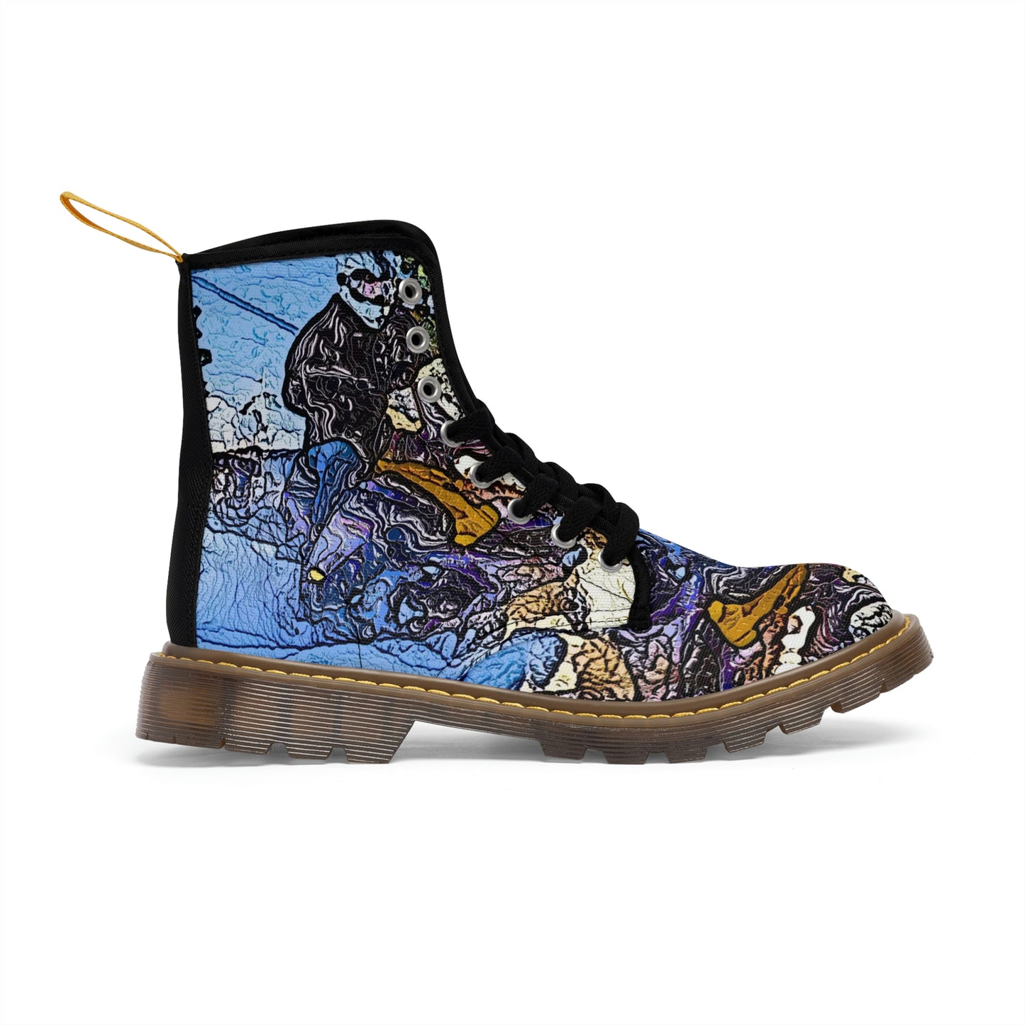 Women's Canvas Boots ... Blasting Through-The-Powder ... 'Central Idaho Mounains ... ' 2Dec22 ...