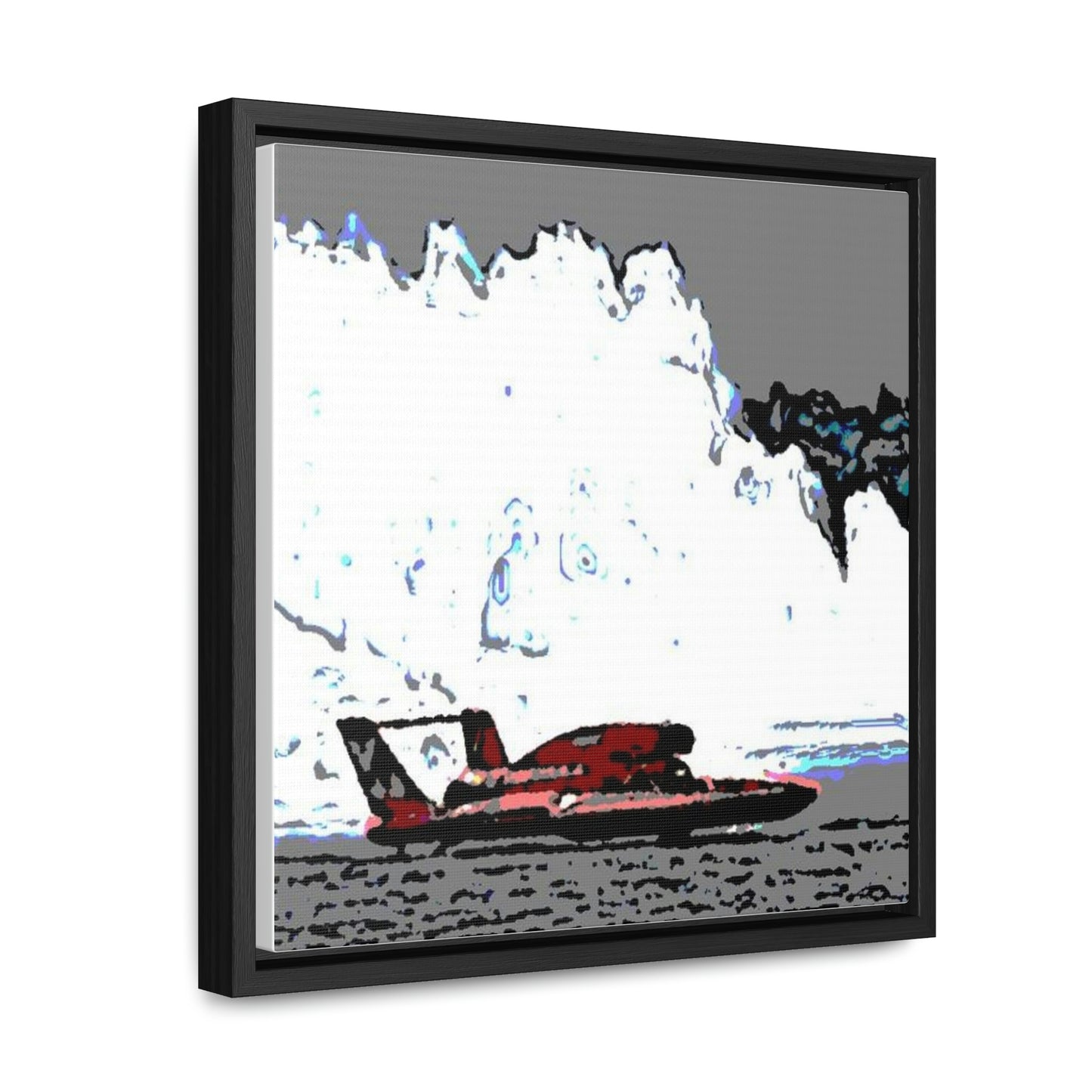 Gallery Canvas Wraps, Square Frame ...  Seattle Columbia Cup On Lake Washington ... "Dave Wilcox Heads For The Win" ... Associate Gift-Photo ... Original Works ...