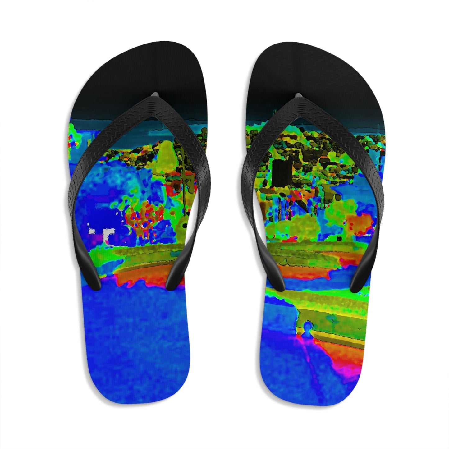 Unisex Flip-Flops ..."Lombard Street San Francisco, CA, USA" ... Family Archives 1970's ... Original Works ...