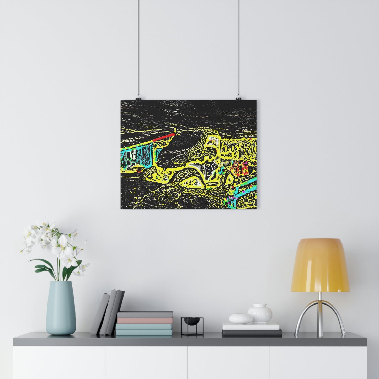 Giclée Art Print ... "Snow Vehicle In Snow Storm At-Rest" ... Circa 12Mar23 ... Central Idaho ... 18-Hours Rendering Time: Original Works ...