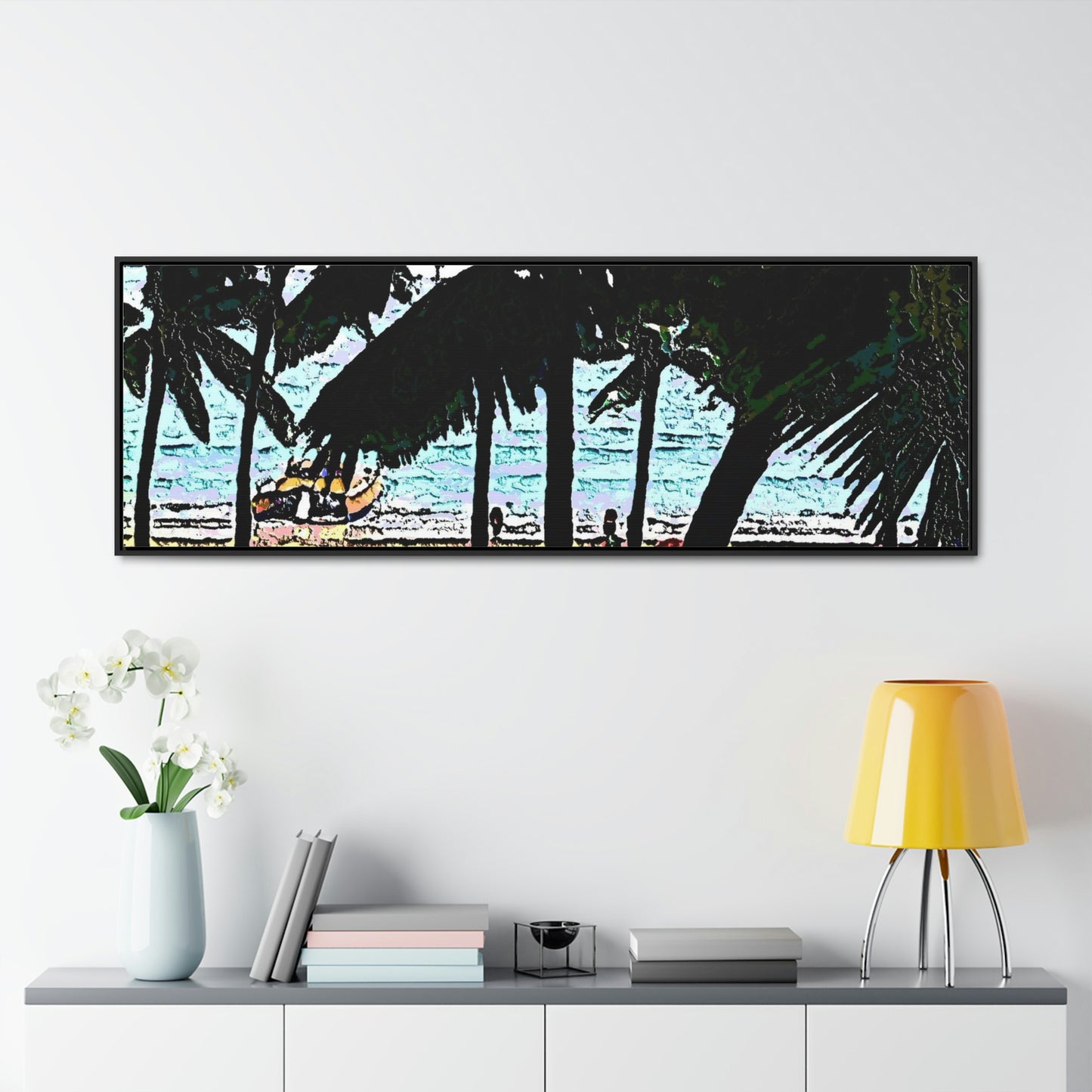 Gallery Canvas Wraps, Horizontal Frame ... "A Beautiful Beach Amongst The Palms" ... The Outrigger Waikiki, Honolulu, Oahu ... Original Works ...