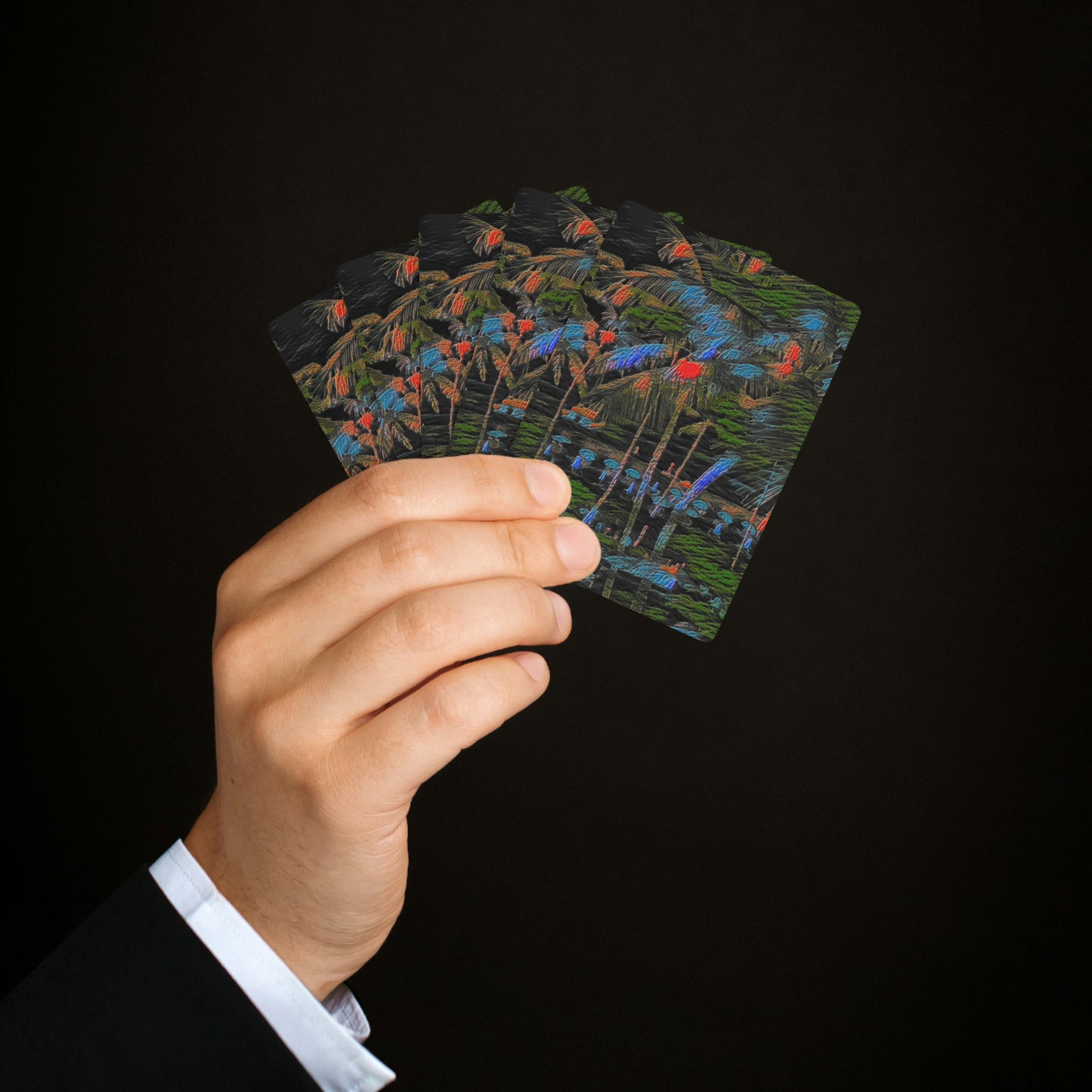 Custom Poker Cards ... "The Royal Hawai'ian: Waikiki Beach_Beach" ... Honolulu, HI ... Ocotber 2014 (Halloween) ... Original Works ...
