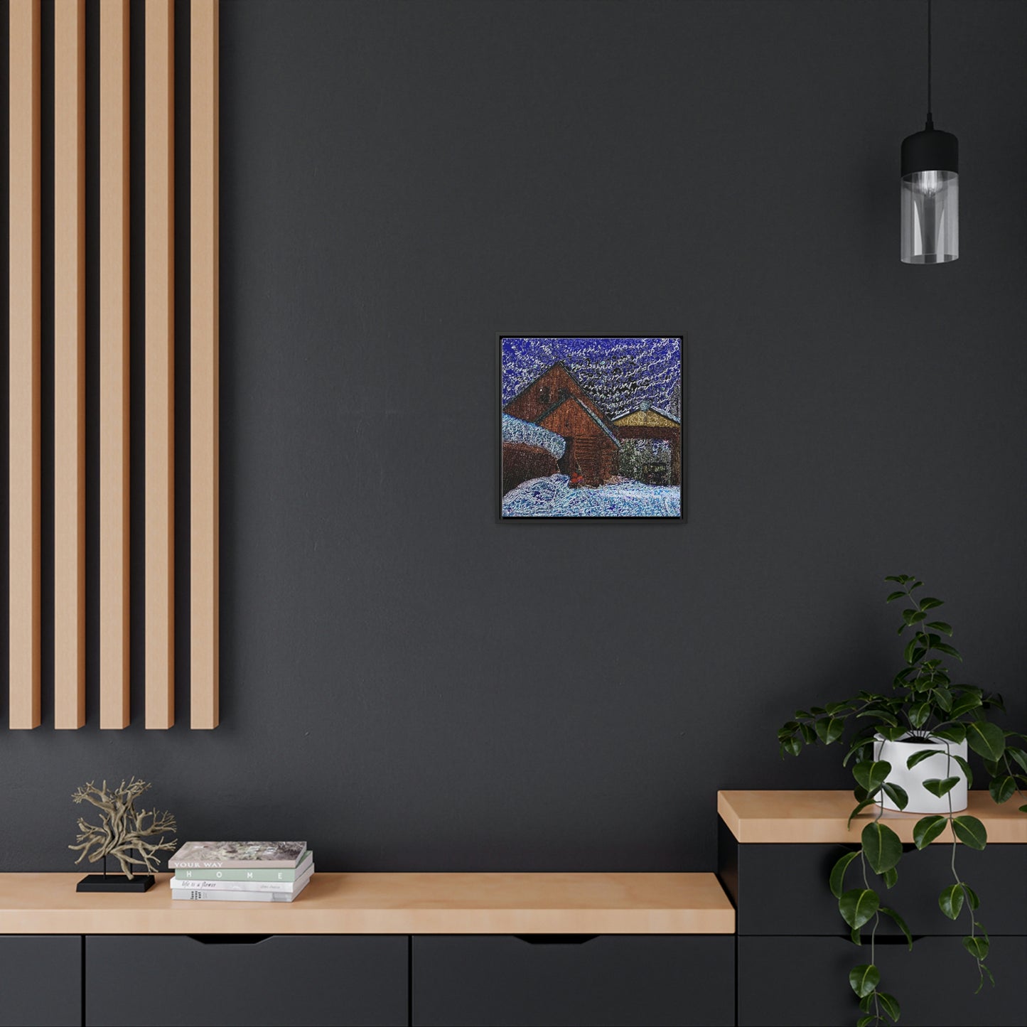 Gallery Canvas Wraps, Square Frame ... A Litle Bit Of Color ...  A Little Bit Of Van Gogh ... A Little Bit Of Vertigo ... "And Away You Go With The Snow .." Original Works: Rendering Time: 16 Hours ...