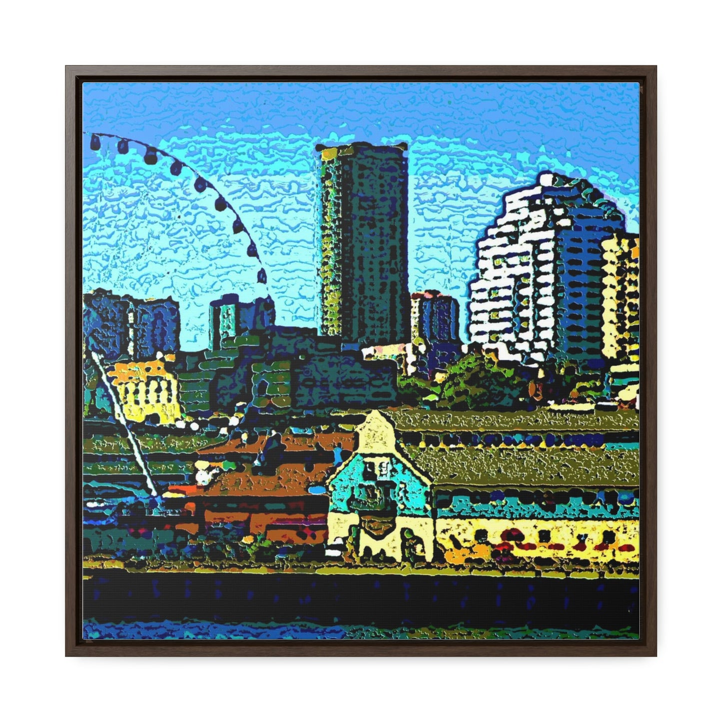 Gallery Canvas Wraps, Square Frame ... That Classic Wheel ... 'Seattle's Wheel' ... & An Old Classic Waterside Vendors ...  'Family Archives' ... Original Works ...