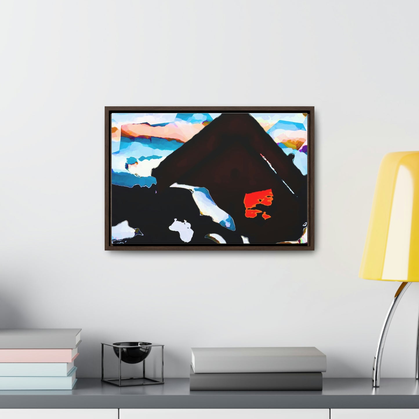 Gallery Canvas Wraps, Horizontal Frame ... After An Intense Snow Storm ... 'Digging Out' ... A Vehicle & Cabin "In The Mountains" ... March 2023 ... Original Works ...