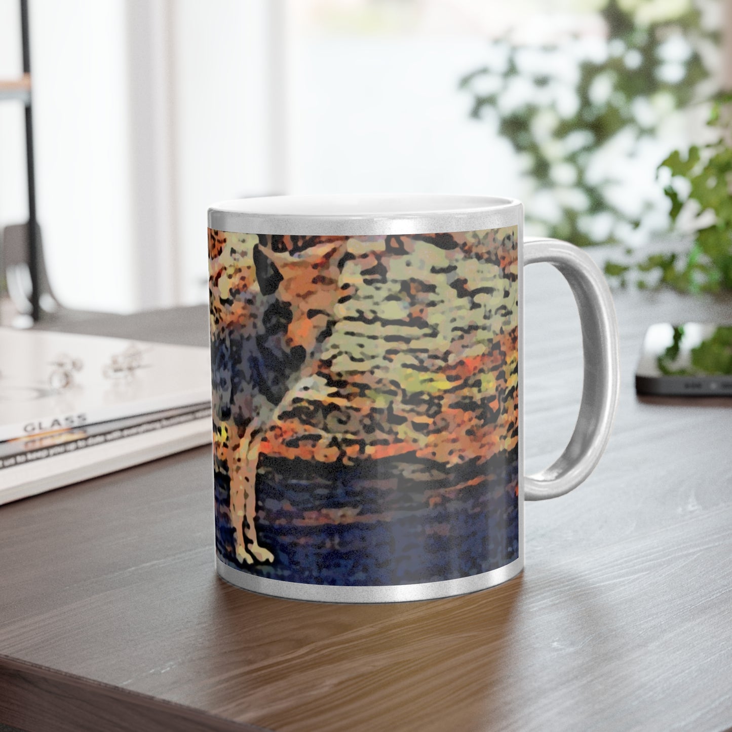 Metallic Mug (Silver\Gold) ... Coyote ... "Yosemite Valley: Circa May23 ... KPH Base Photo" ... Original Works ...
