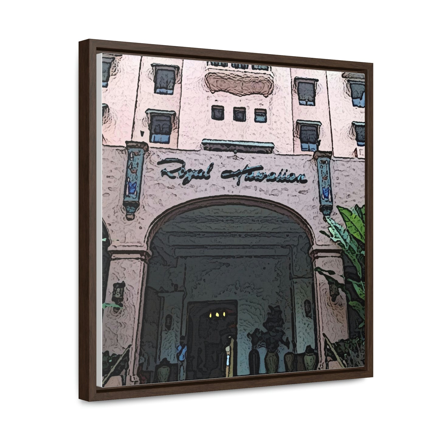 Gallery Canvas Wraps, Square Frame ...  "La Grande Entree" At: 'The Pink Palace' ... The Royal Hawai'ian ... Honolulu, HI ... '27Oct2014' ... Original Works ...