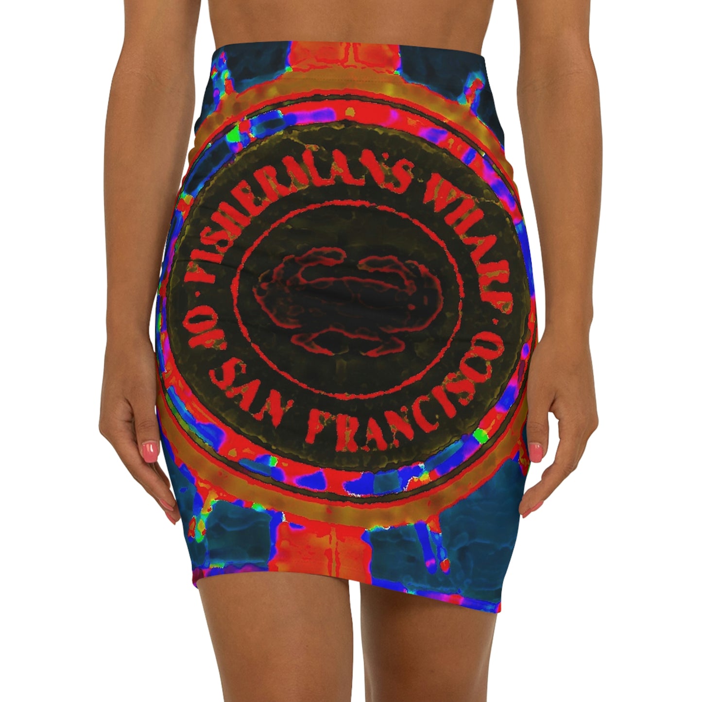 Women's Mini Skirt ... "No.9 Fishermen's Grotto - Fishermen's Wharf, SF, California" ... Family Archives: 1970's ... Original Works ...