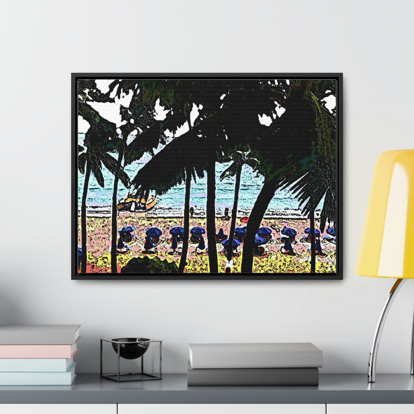 Gallery Canvas Wraps, Horizontal Frame ... "A Beautiful Beach Amongst The Palms" ... The Outrigger Waikiki, Honolulu, Oahu ... Original Works ...