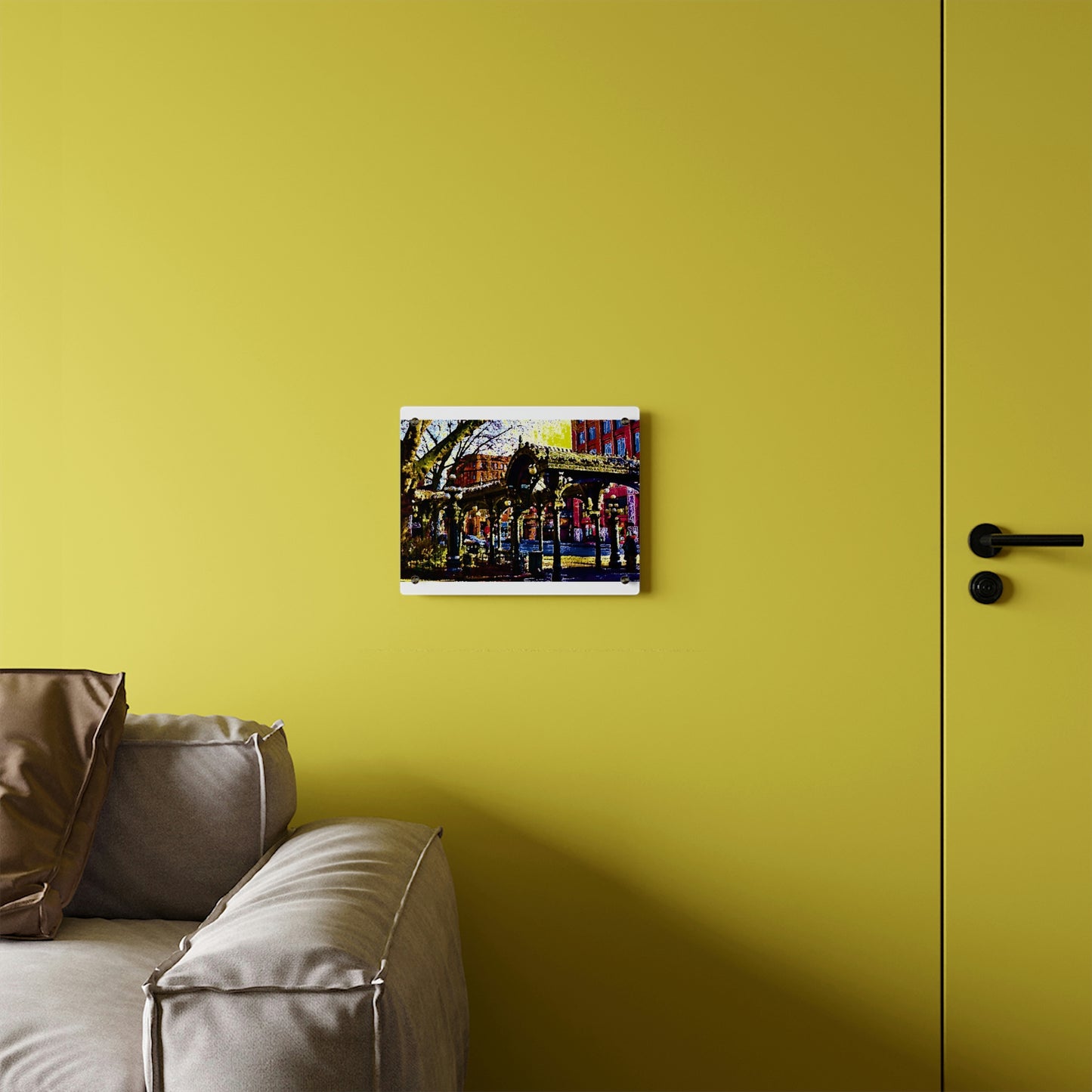 Acrylic Wall Art Panels ... A Very Fine Place To Meet ... To Catch The Bus ... 'To Find A Friend' .. Just-To-Hangout ... Dr FJHolt Base Photo ... Original Works ...