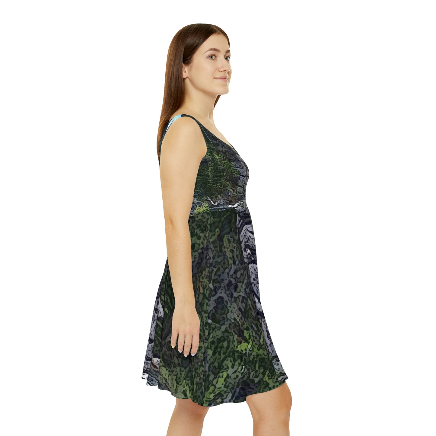 Women's Skater Dress ..."I Am Innocent" ... Tricky-Dick Immortalized ... Nixon Rock: Along The River ... Central Idaho, Summer 2020 ... Original Works ...