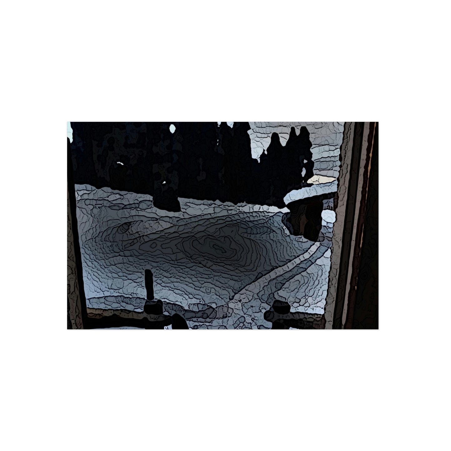 Aluminum Composite Panels ... "It's Warm Inside & Very Cold Outside" ... Duty Calls ... Winter-Cabin-Scene: December 2022 ... Original Works ...