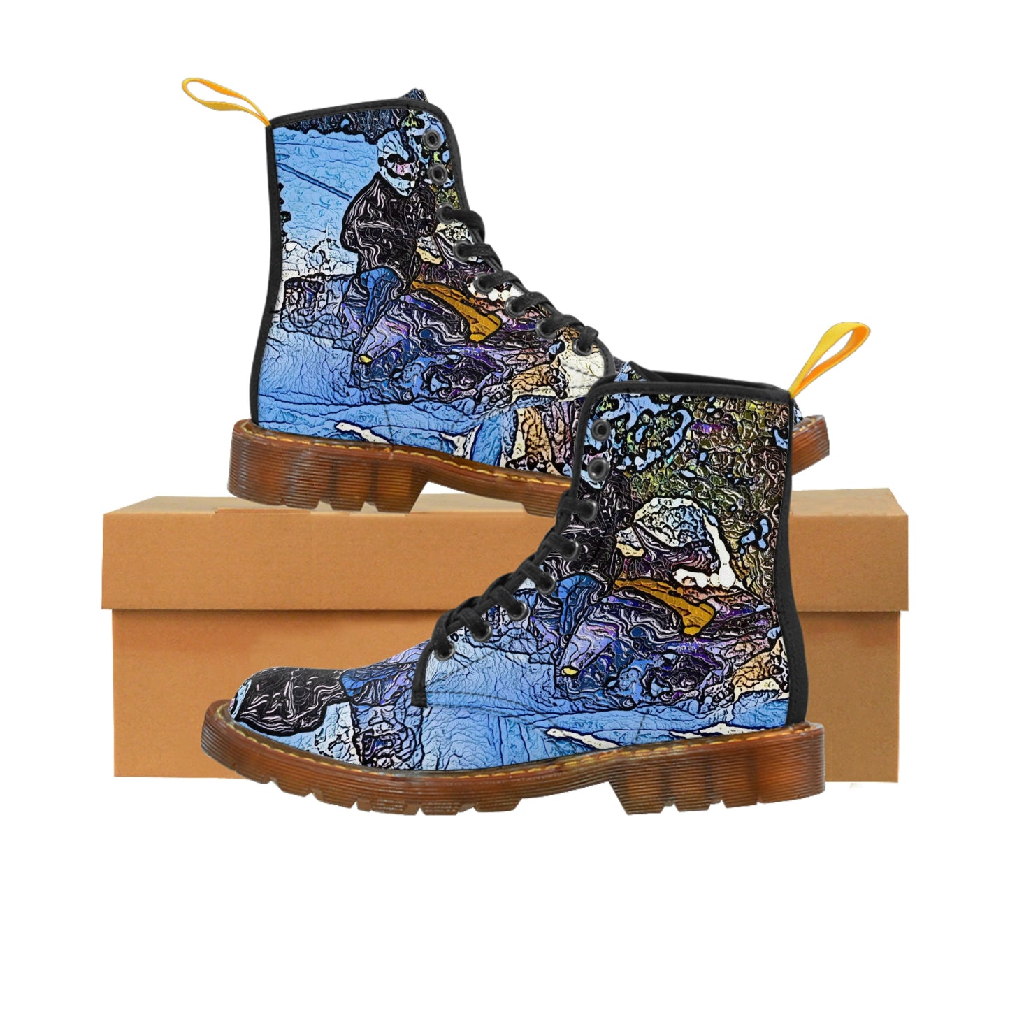 Men's Canvas Boots ... Blasting Through-The-Powder ... 'Central Idaho Mounains ... ' 2Dec22 ...