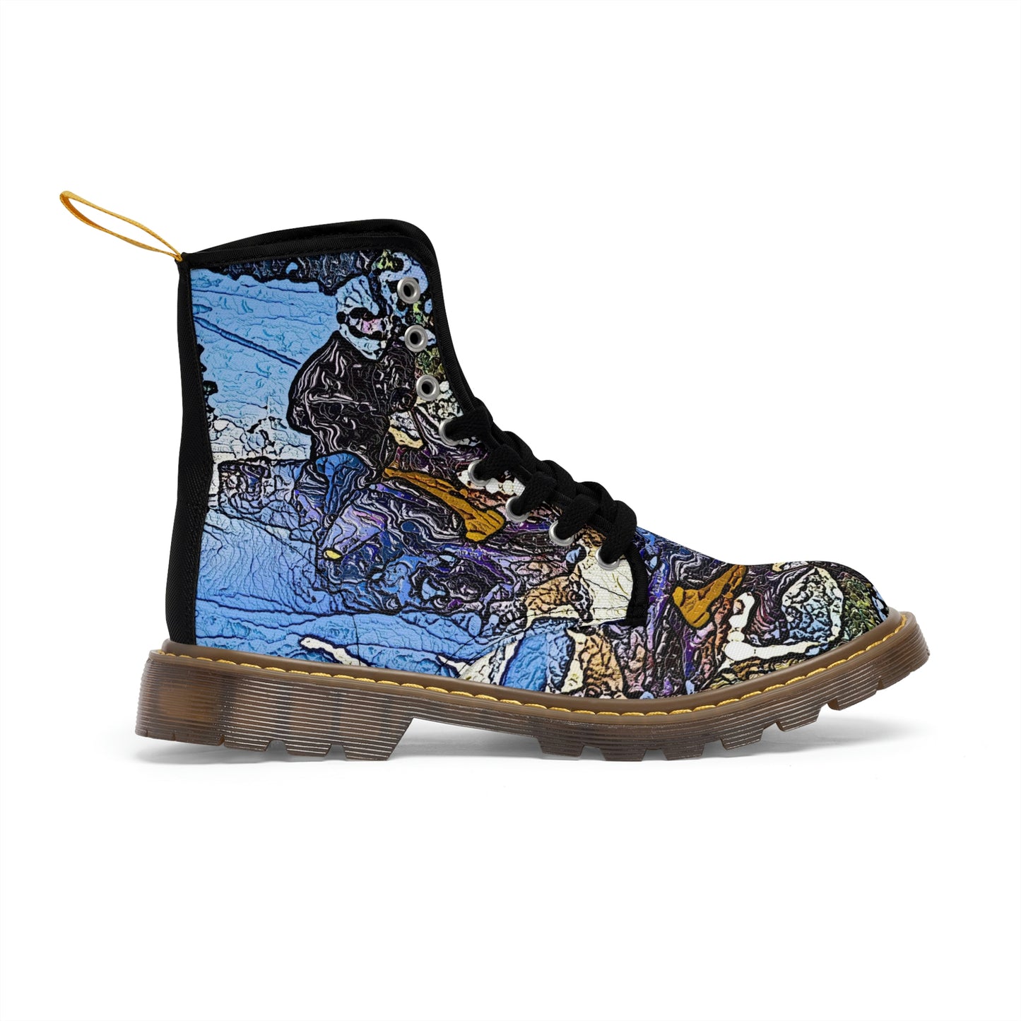 Men's Canvas Boots ... Blasting Through-The-Powder ... 'Central Idaho Mounains ... ' 2Dec22 ...