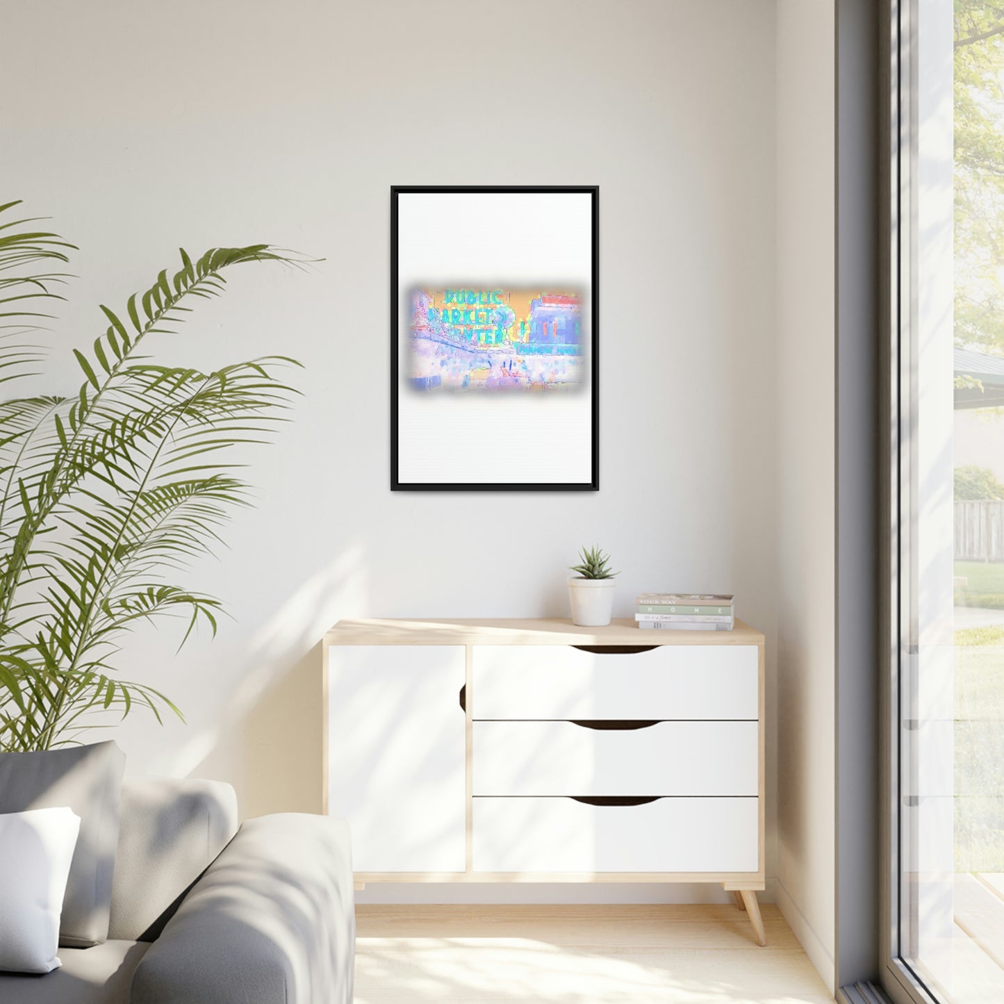 Matte Canvas, Black Frame ... PPM: Pike Place Market ... Original Work ... Winter 2022 ...