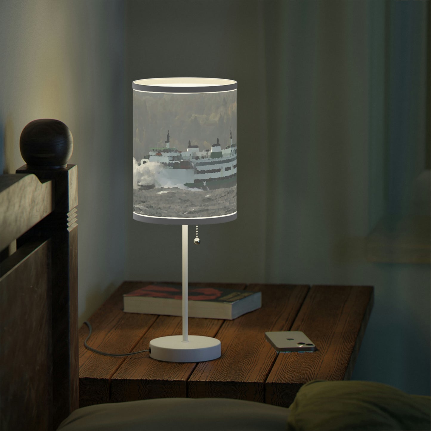 Lamp on a Stand, US|CA plug ... WADOT Ferry Crossing ... "A Very Rough Day" ... Mulkiteo Route ... Family Archives ... Early 1990's' ... Original Works ...