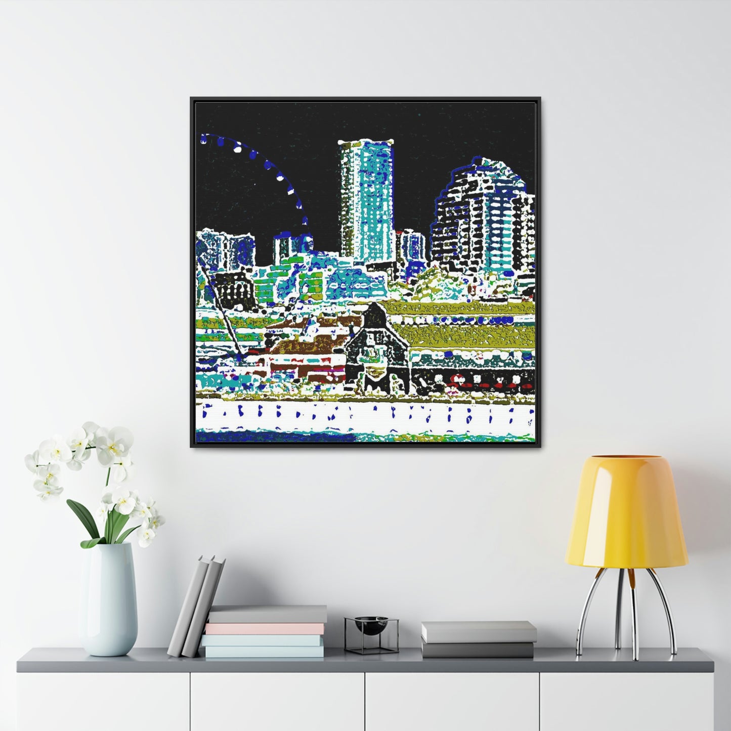 Gallery Canvas Wraps, Square Frame ... That Classic Wheel ... 'Seattle's Wheel' ... & Old Classic Waterside Vendors ...  'Family Archives' ... Original Works ...