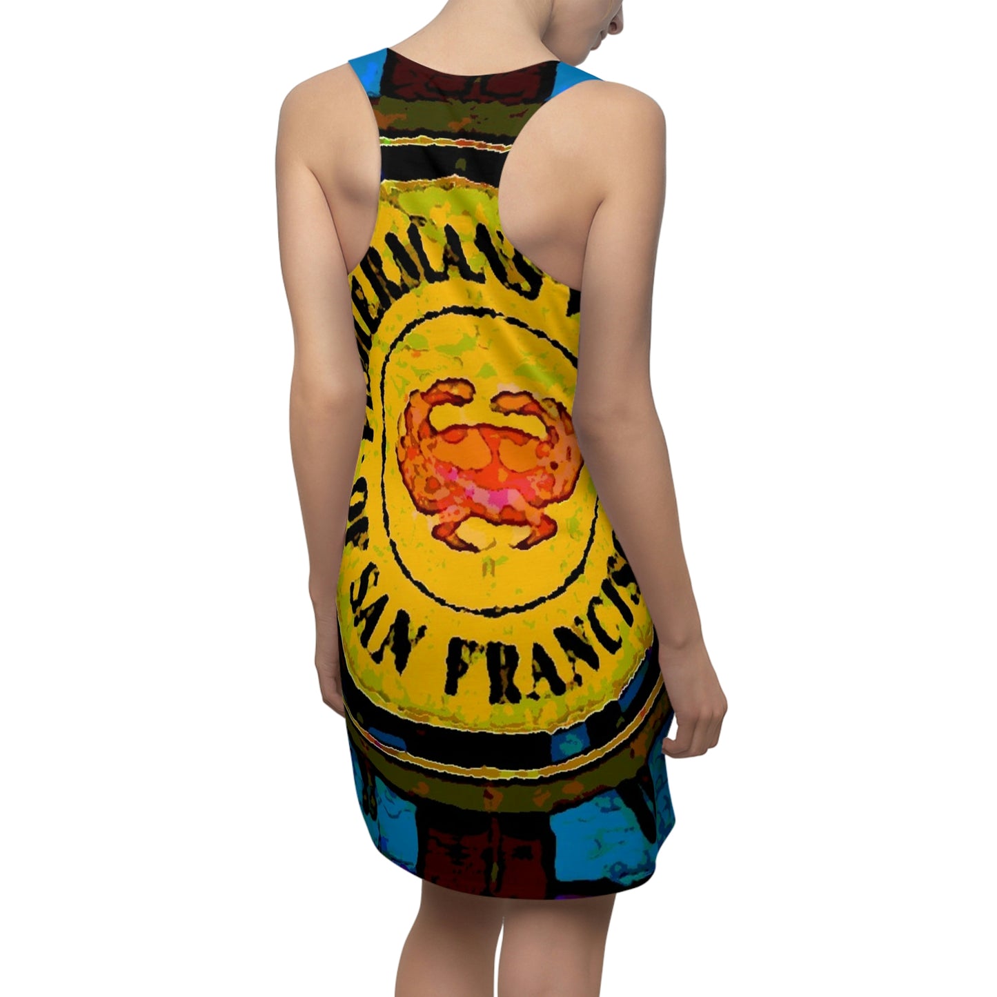 Women's Cut & Sew Racerback Dress ... "No.9 Fishermen's Grotto - Fishermen's Wharf, SF, California" ... Family Archives: 1970's ... Original Works ...