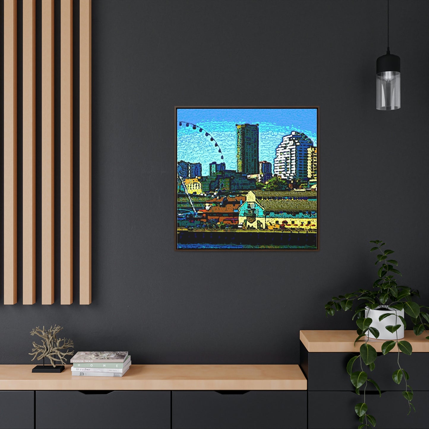 Gallery Canvas Wraps, Square Frame ... That Classic Wheel ... 'Seattle's Wheel' ... & An Old Classic Waterside Vendors ...  'Family Archives' ... Original Works ...