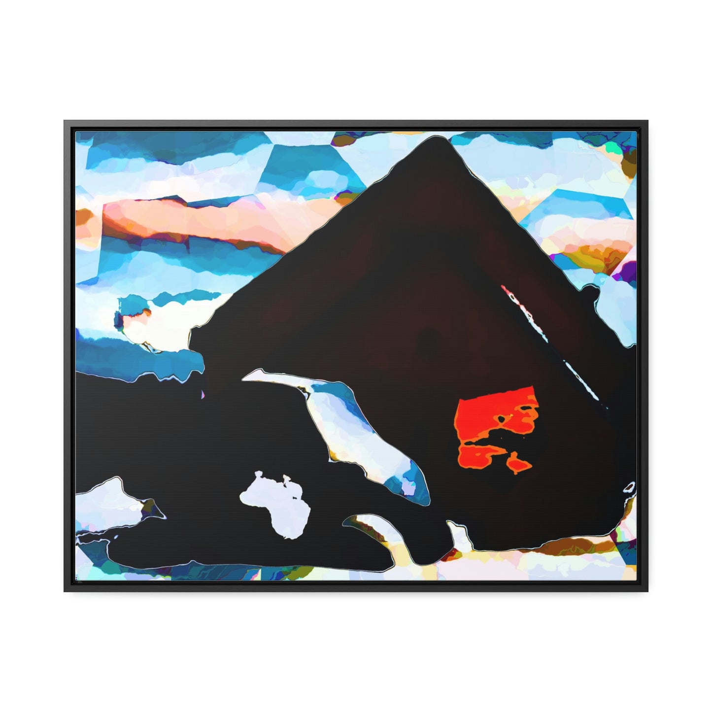 Gallery Canvas Wraps, Horizontal Frame ... After An Intense Snow Storm ... 'Digging Out' ... A Vehicle & Cabin "In The Mountains" ... March 2023 ... Original Works ...