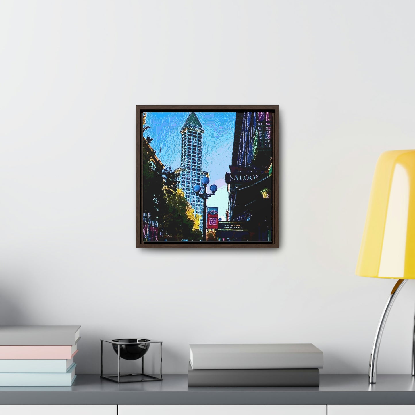 Gallery Canvas Wraps, Square Frame ...  Pioneer Square & Smith Tower ... 'That World Famous View' ... Colleague Supplied Photo ... Original Works ...