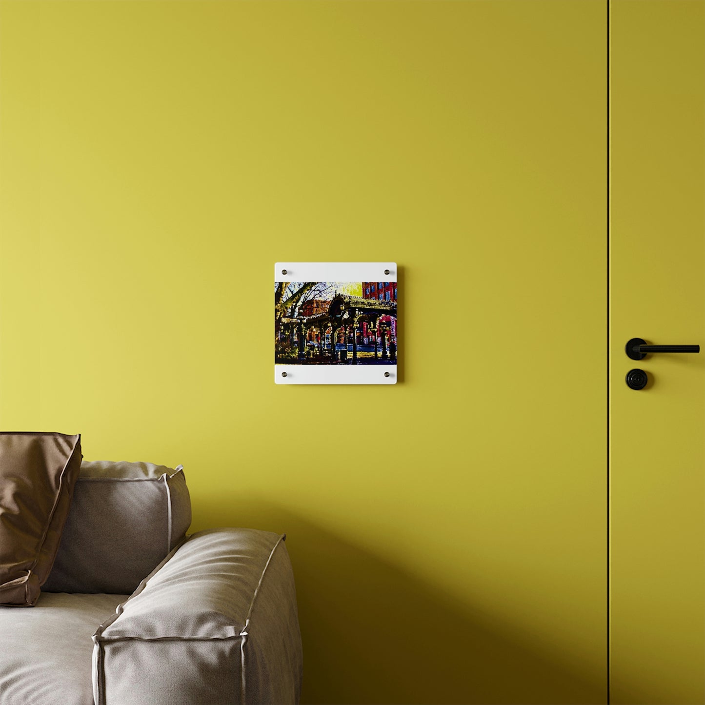 Acrylic Wall Art Panels ... A Very Fine Place To Meet ... To Catch The Bus ... 'To Find A Friend' .. Just-To-Hangout ... Dr FJHolt Base Photo ... Original Works ...