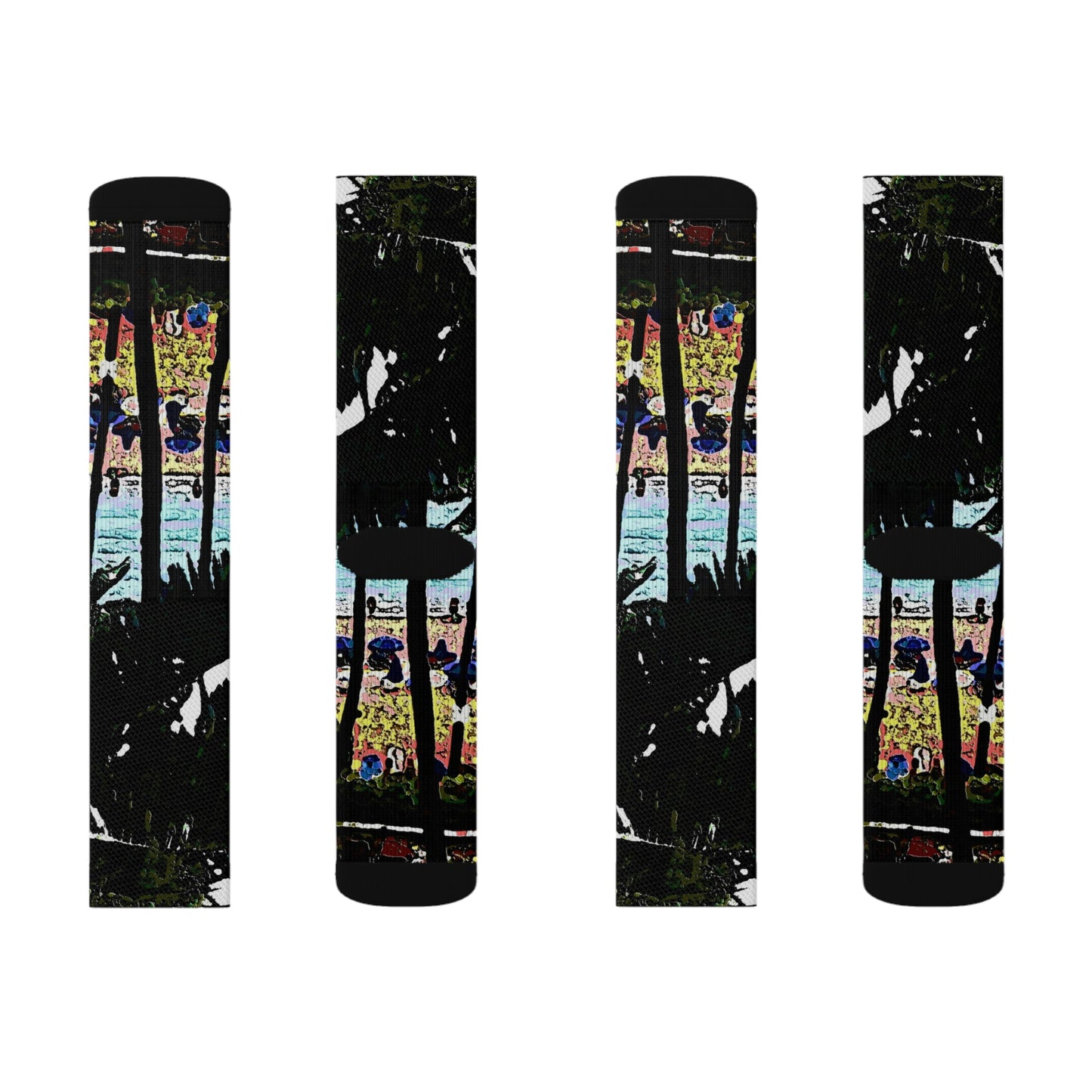 Sublimation Socks ... "A Beautiful Beach Amongst The Palms" ... The Outrigger Waikiki, Honolulu, Oahu ... Original Works ...