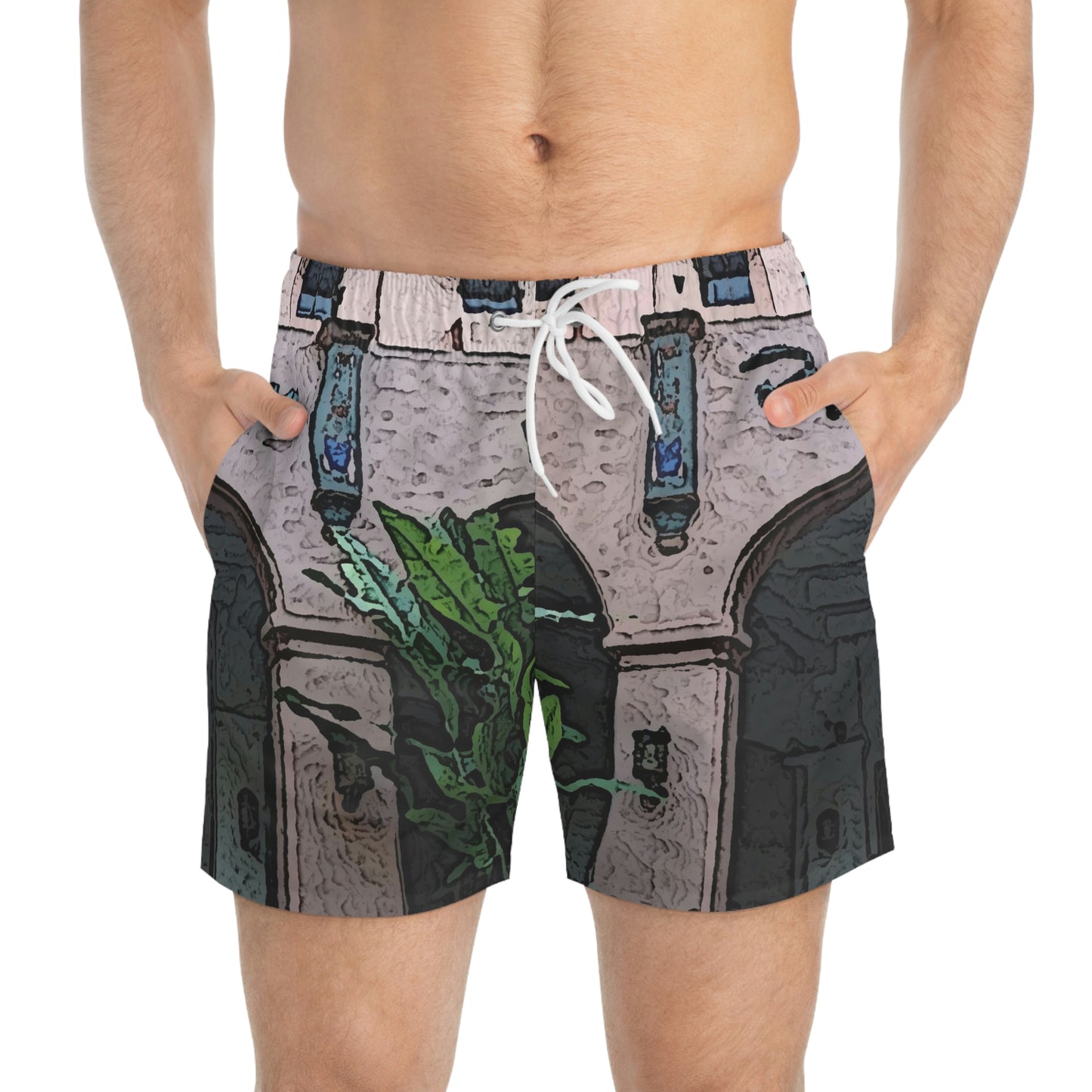 Swim Trunks ... "La Grande Entree" At: 'The Pink Palace' ... The Royal Hawai'ian ... Honolulu, HI ... '27Oct2014' ... Original Works ...