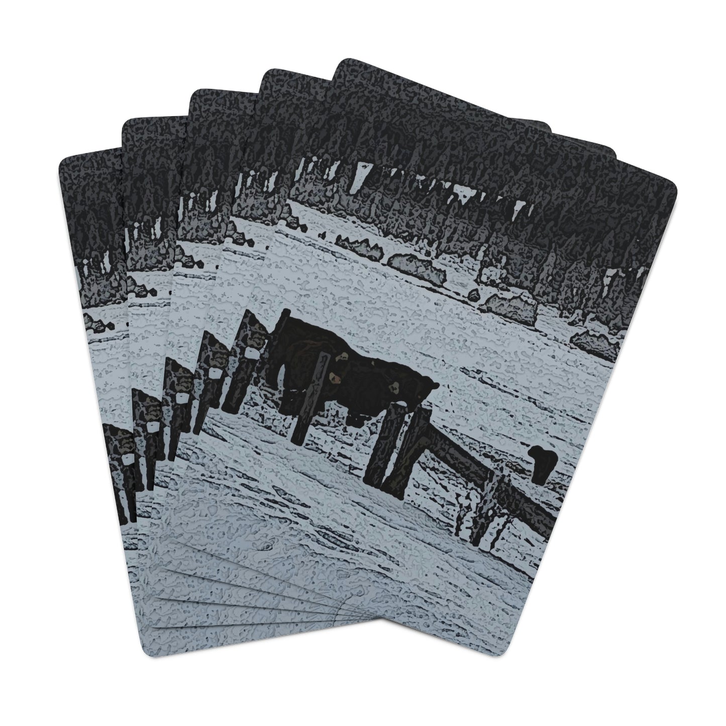 Custom Poker Cards ... A Quiet Morning ... "Along The Red River & Nature Preserve Plateau" ... Jan23 ... Original Works ...