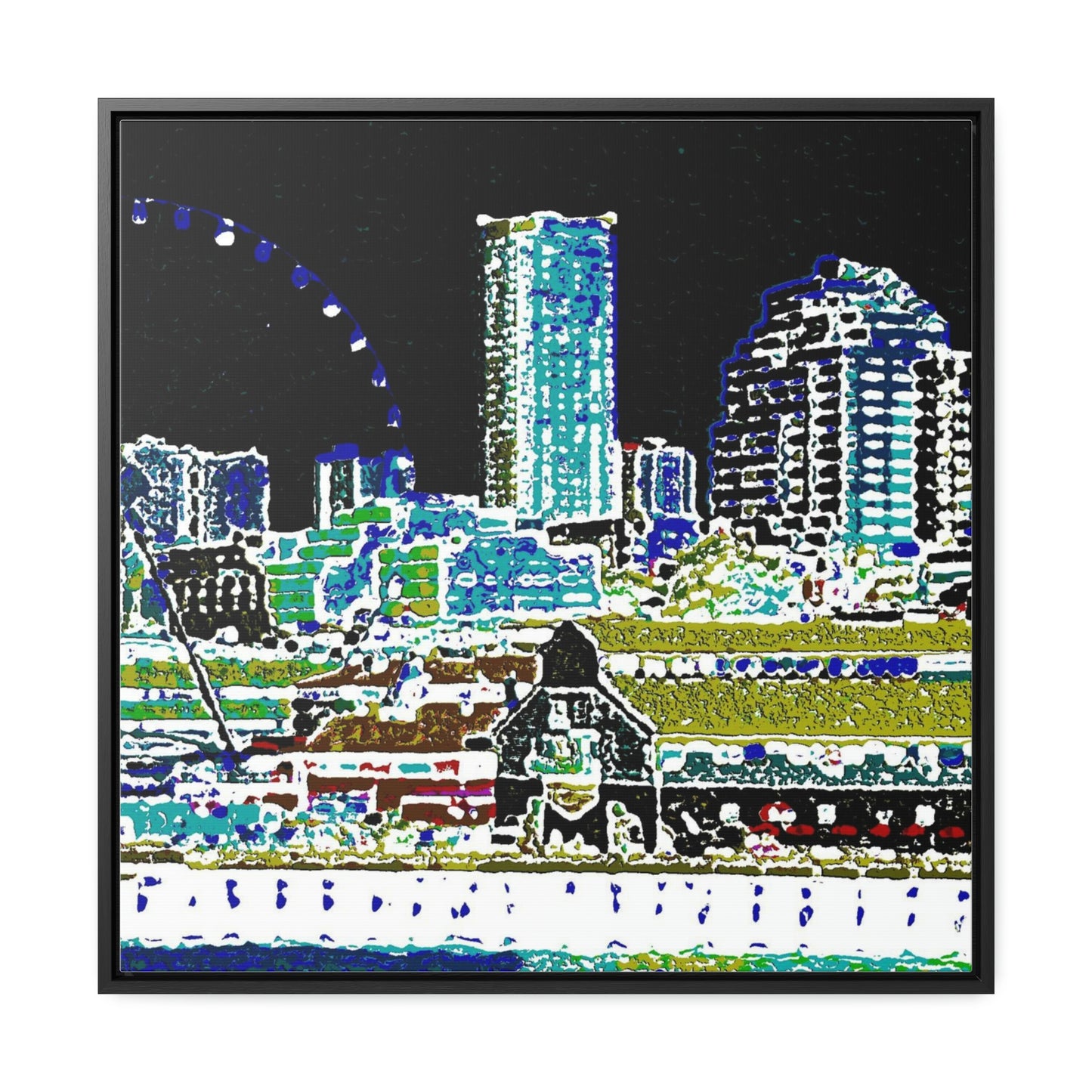 Gallery Canvas Wraps, Square Frame ... That Classic Wheel ... 'Seattle's Wheel' ... & Old Classic Waterside Vendors ...  'Family Archives' ... Original Works ...