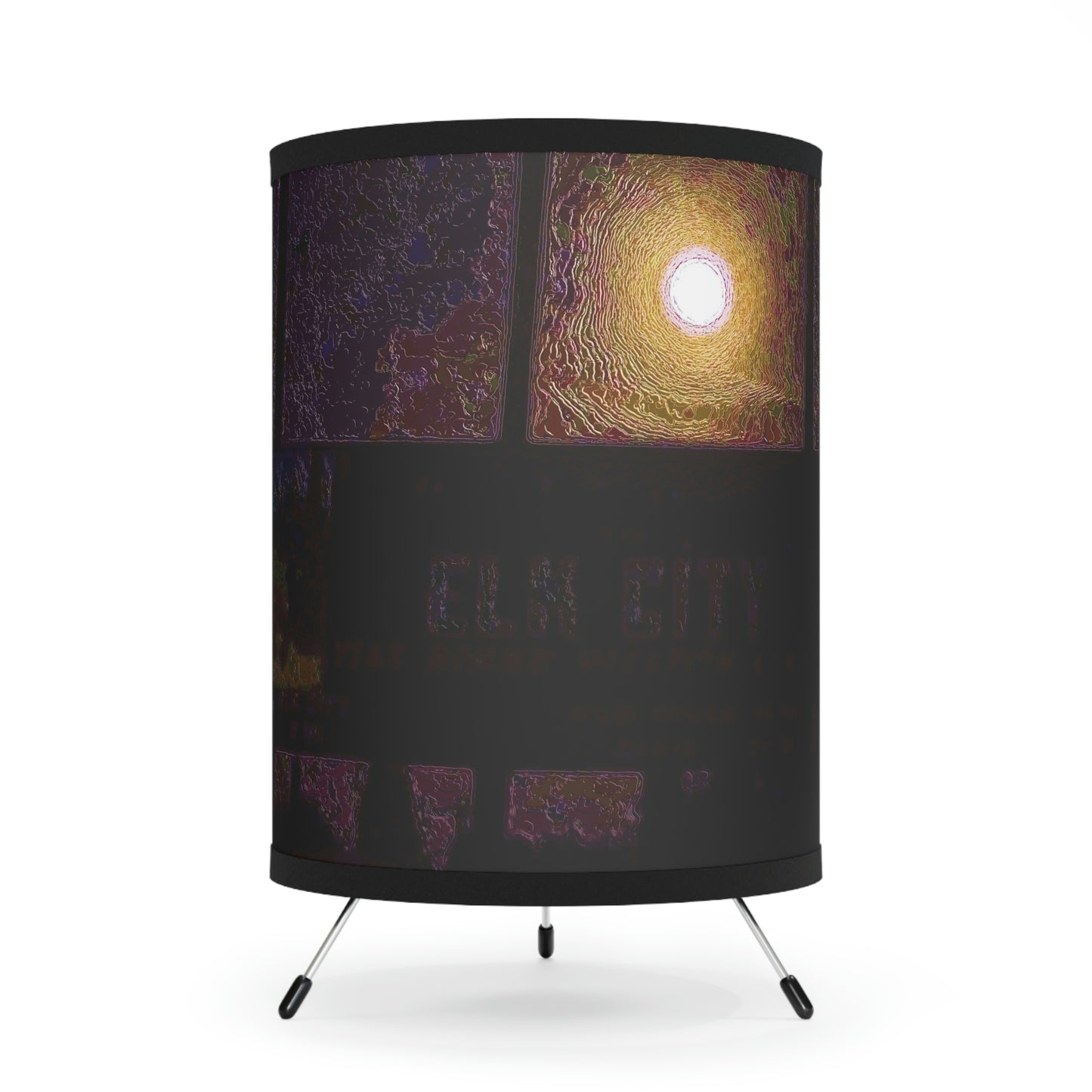 Tripod Lamp with High-Res Printed Shade, US\CA plug ... Car Approaches From The Stern ... Moon Ascendary From The Bow ... "Two Friendly Travellers On A Cold Night Near Elk City" ... C