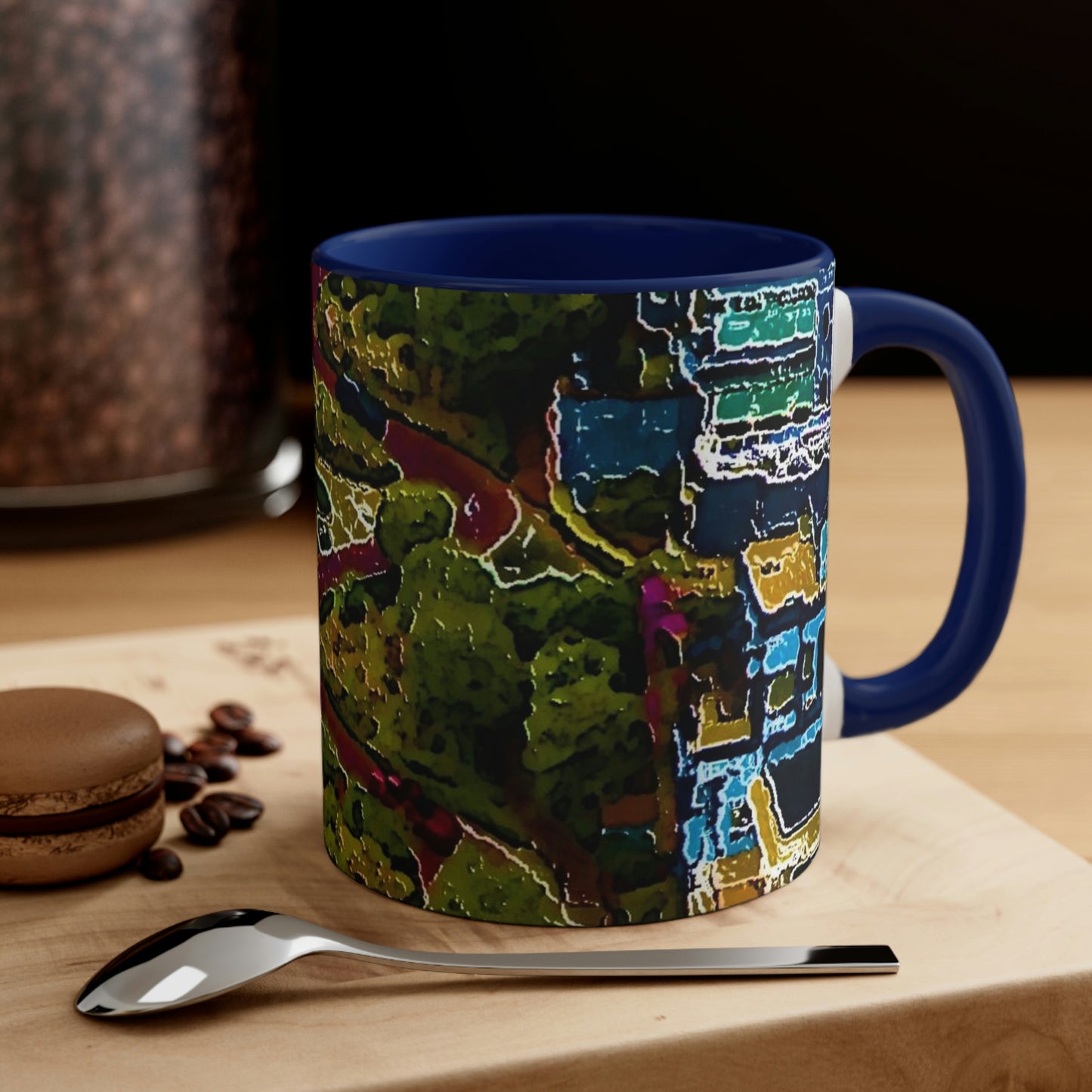 Accent Coffee Mug, 11oz ... A Crazy Street ... 'Eight Winding Curve-Switchbacks' ... "Lombard Street, San Francisco, CA' ... Family Archives: 1970's ... Original Works ...