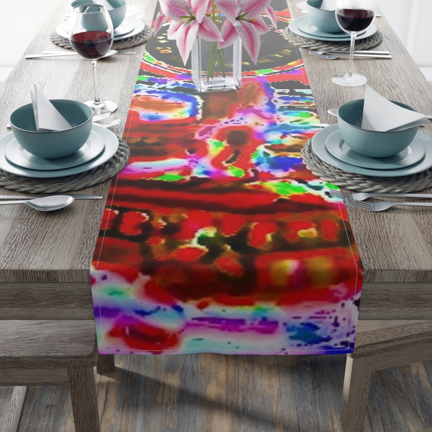 Table Runner (Cotton, Poly)... "No.9 Fishermen's Grotto - Fishermen's Wharf, SF, California" ... Family Archives: 1970's ... Original Works ...